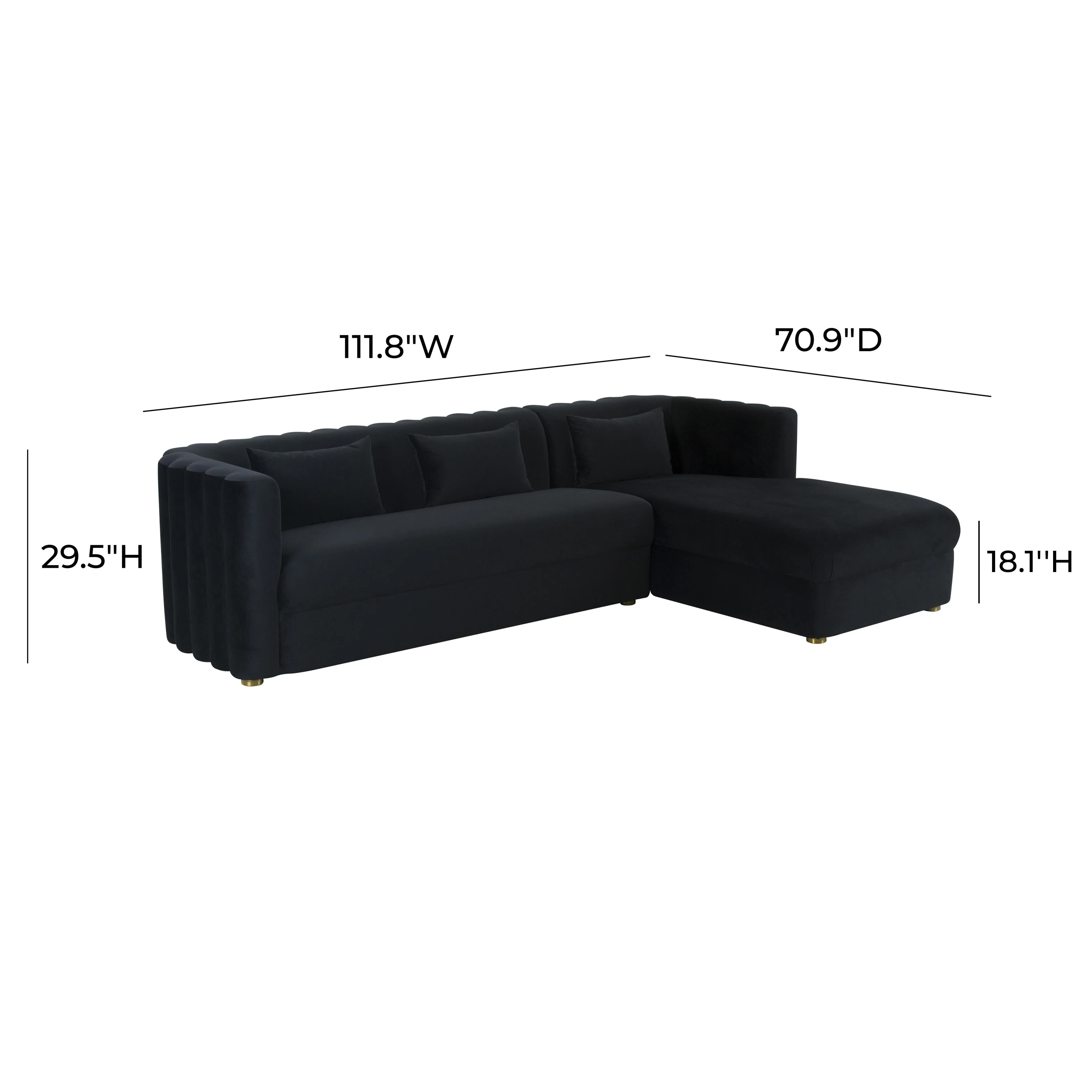 Callie 2-Piece Performance Velvet L-Shaped Sectional - Image 31