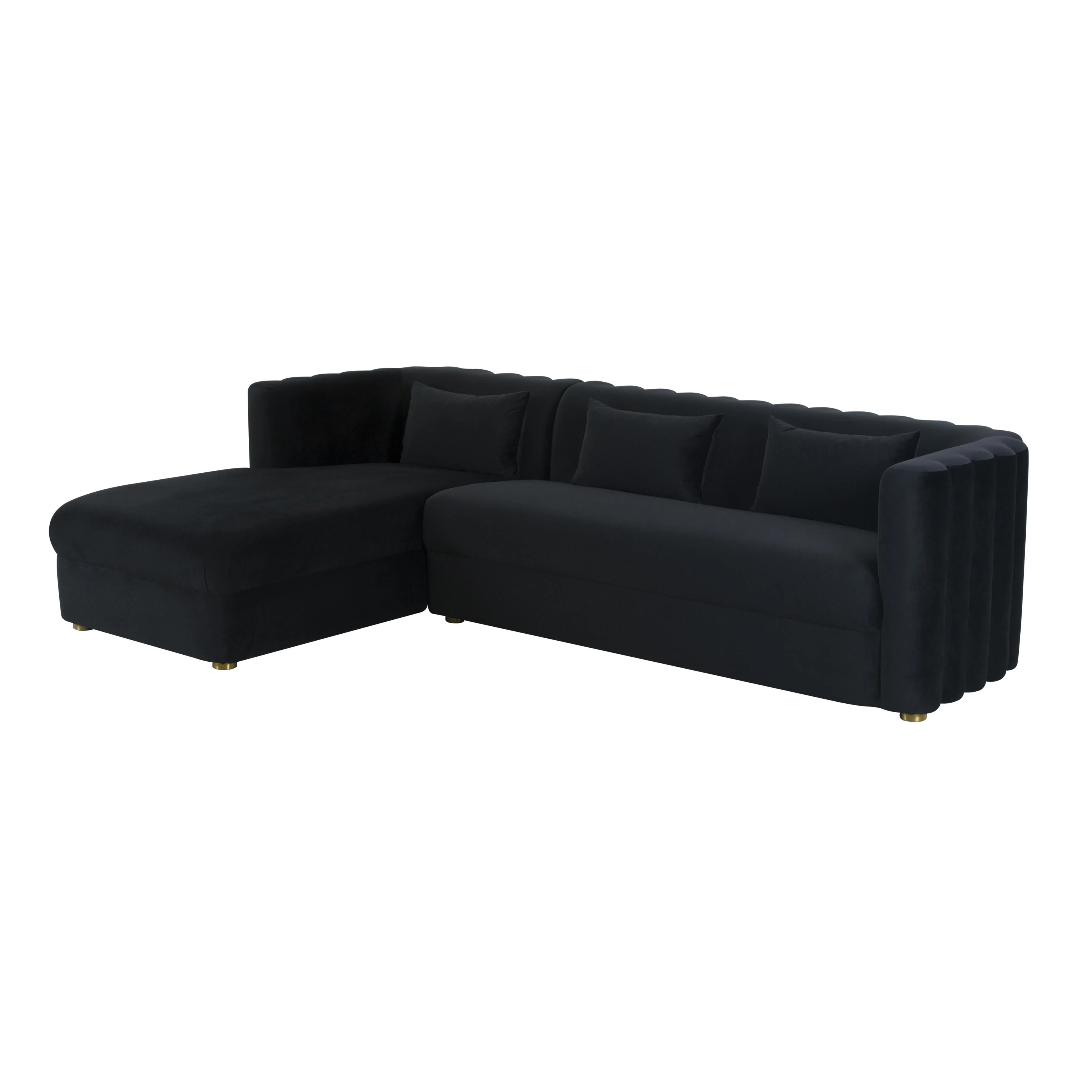 Callie 2-Piece Performance Velvet L-Shaped Sectional - Image 32