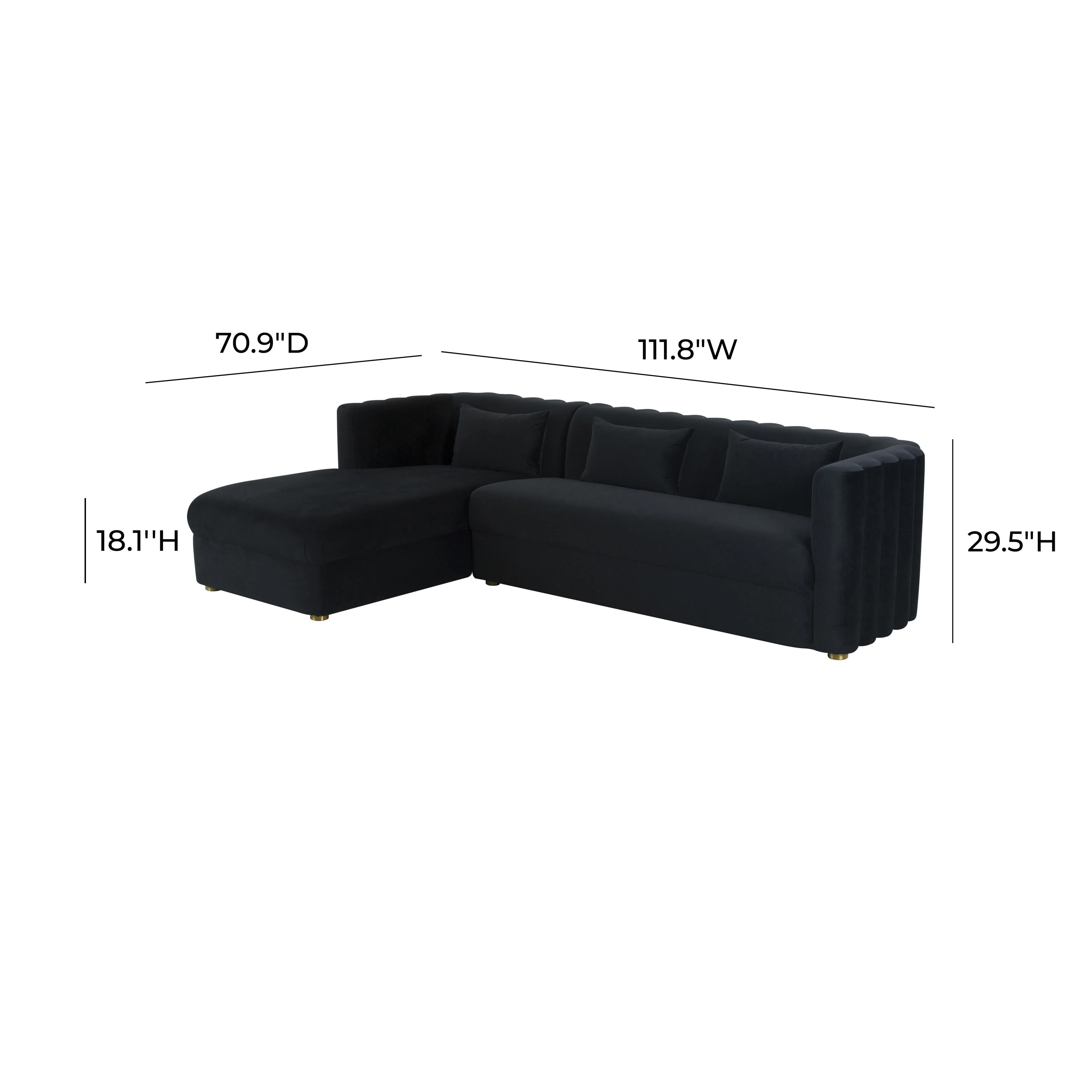 Callie 2-Piece Performance Velvet L-Shaped Sectional - Image 38