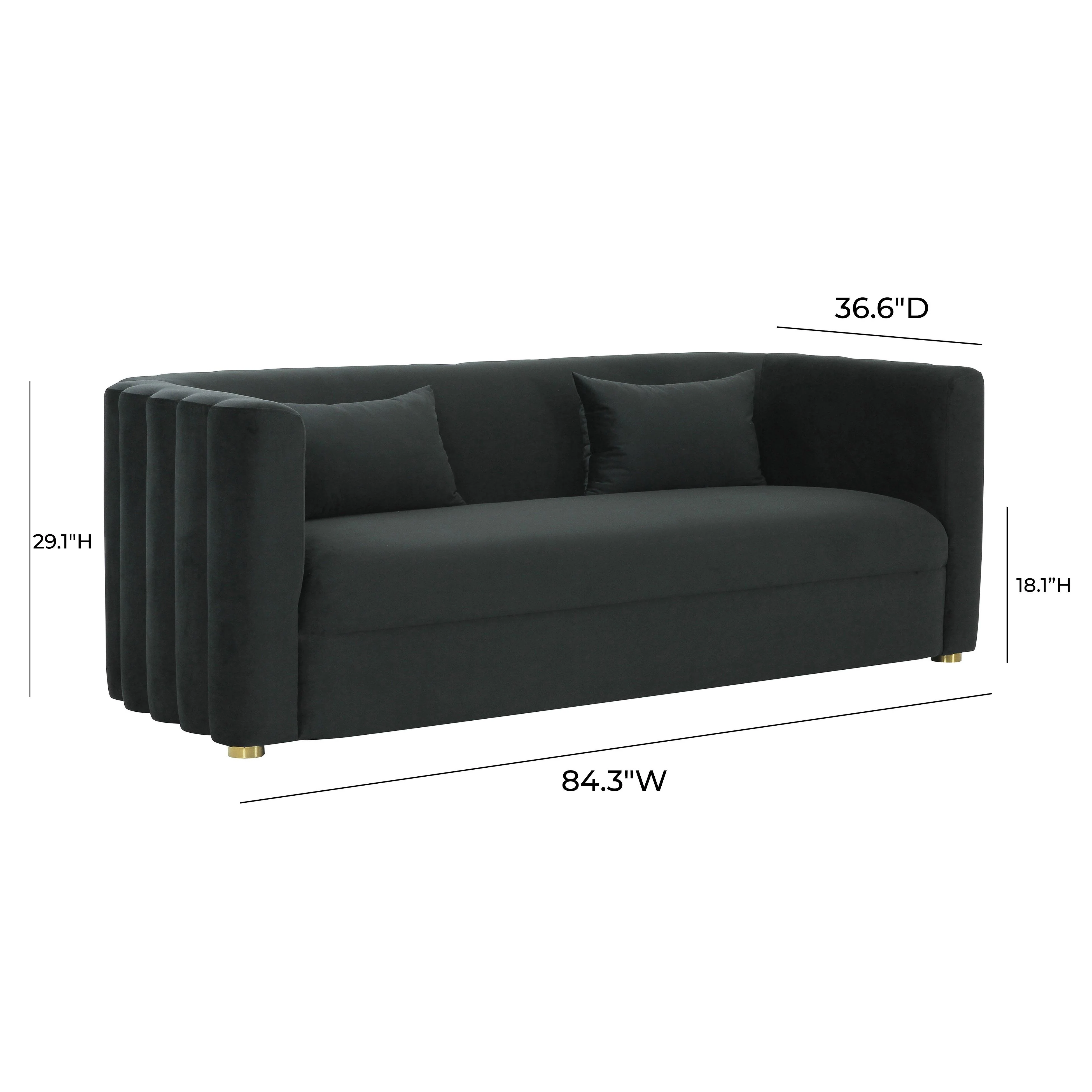 Callie 84" Performance Velvet Sofa - Image 12