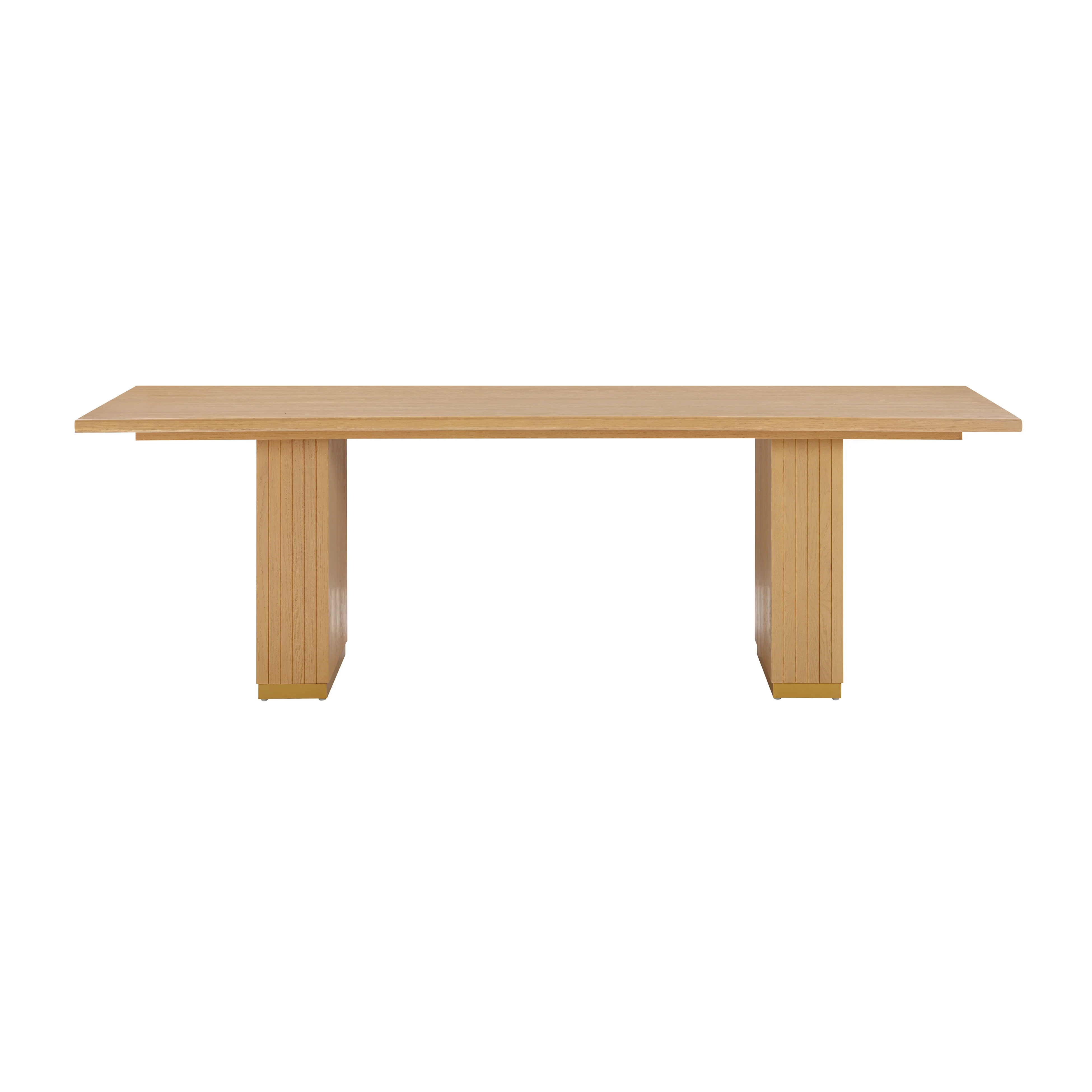 Chelsea 96" Oak Wood Rectangular Dining Table - Image 3
