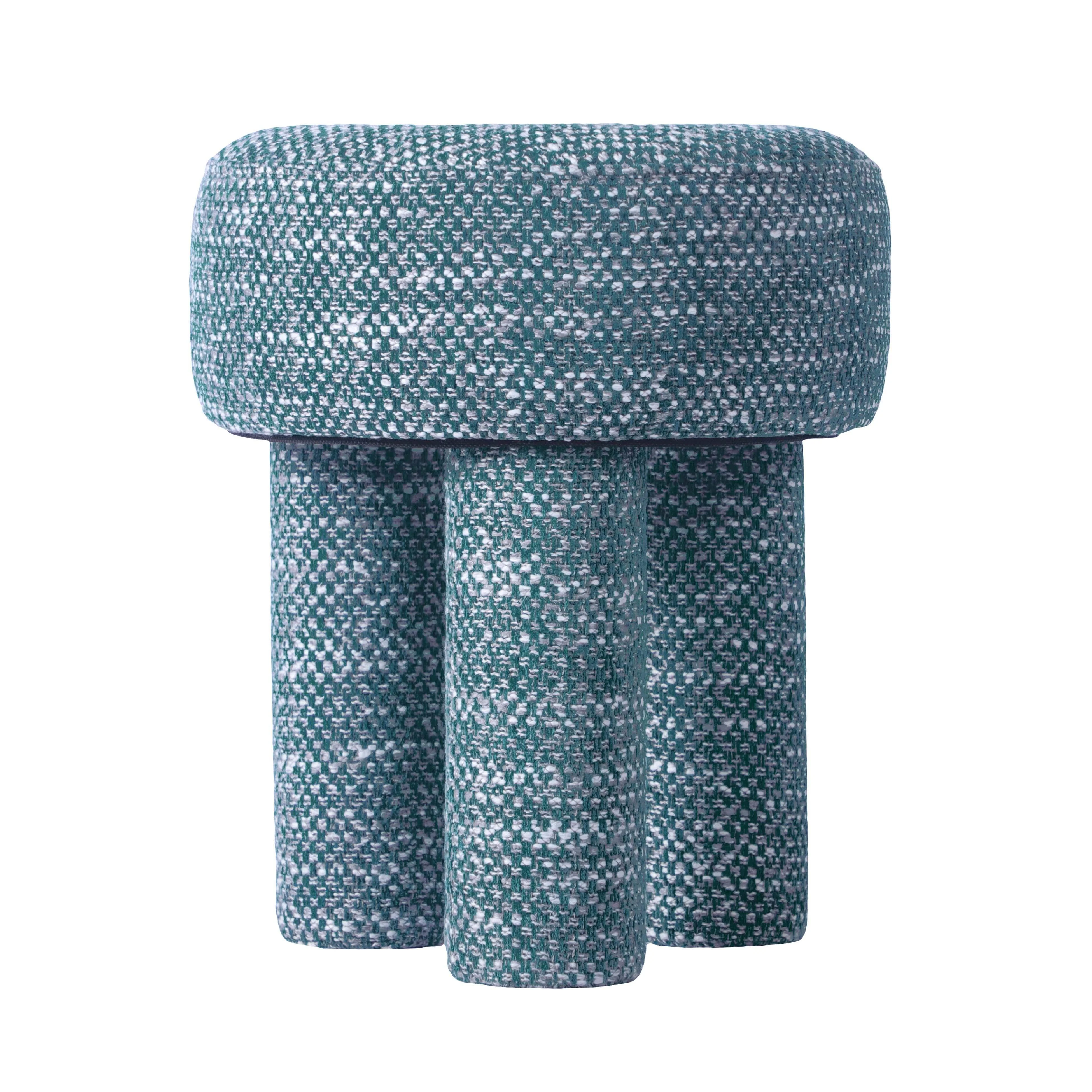 Claire Nubby Performance Fabric Accent Stool - Image 11