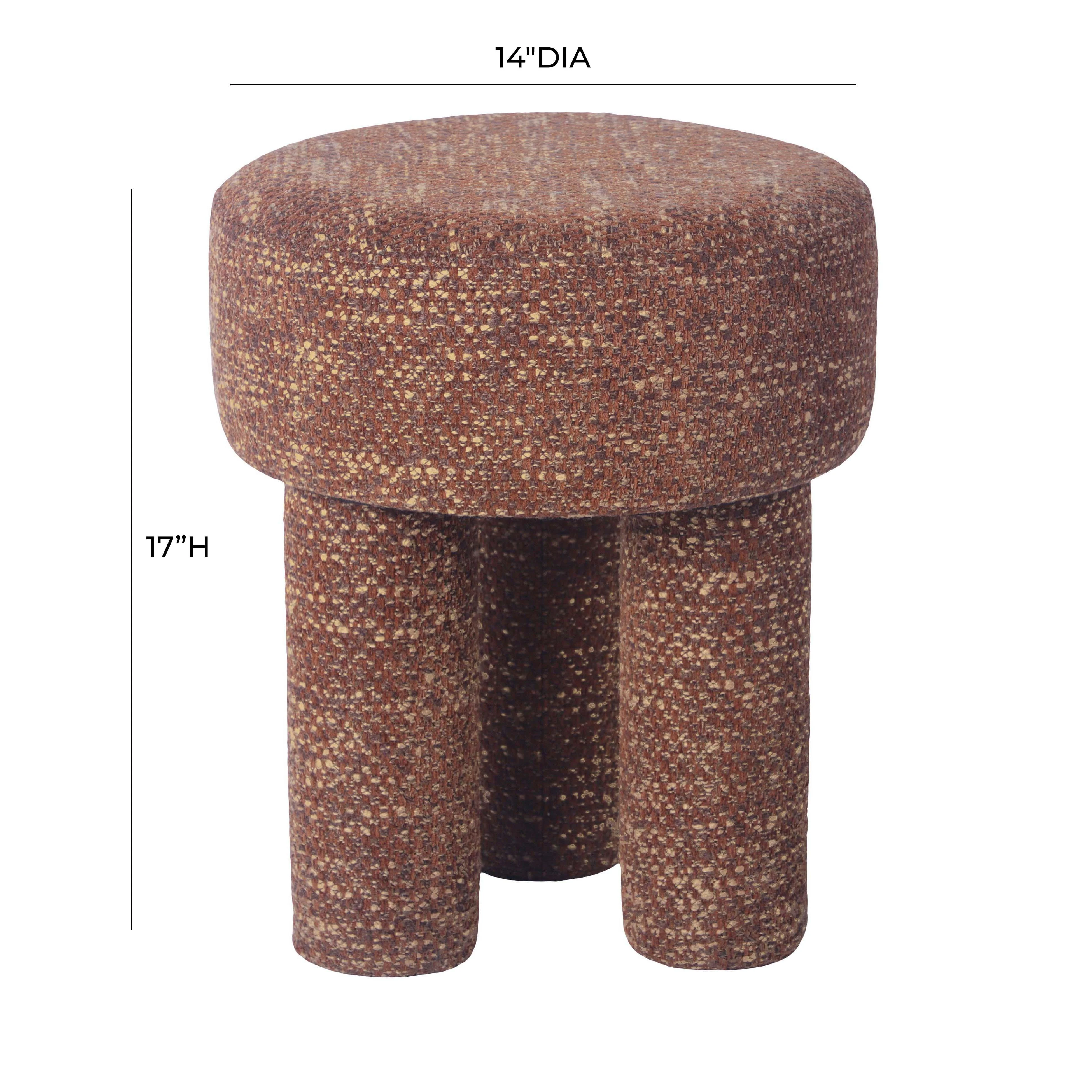Claire Nubby Performance Fabric Accent Stool - Image 7