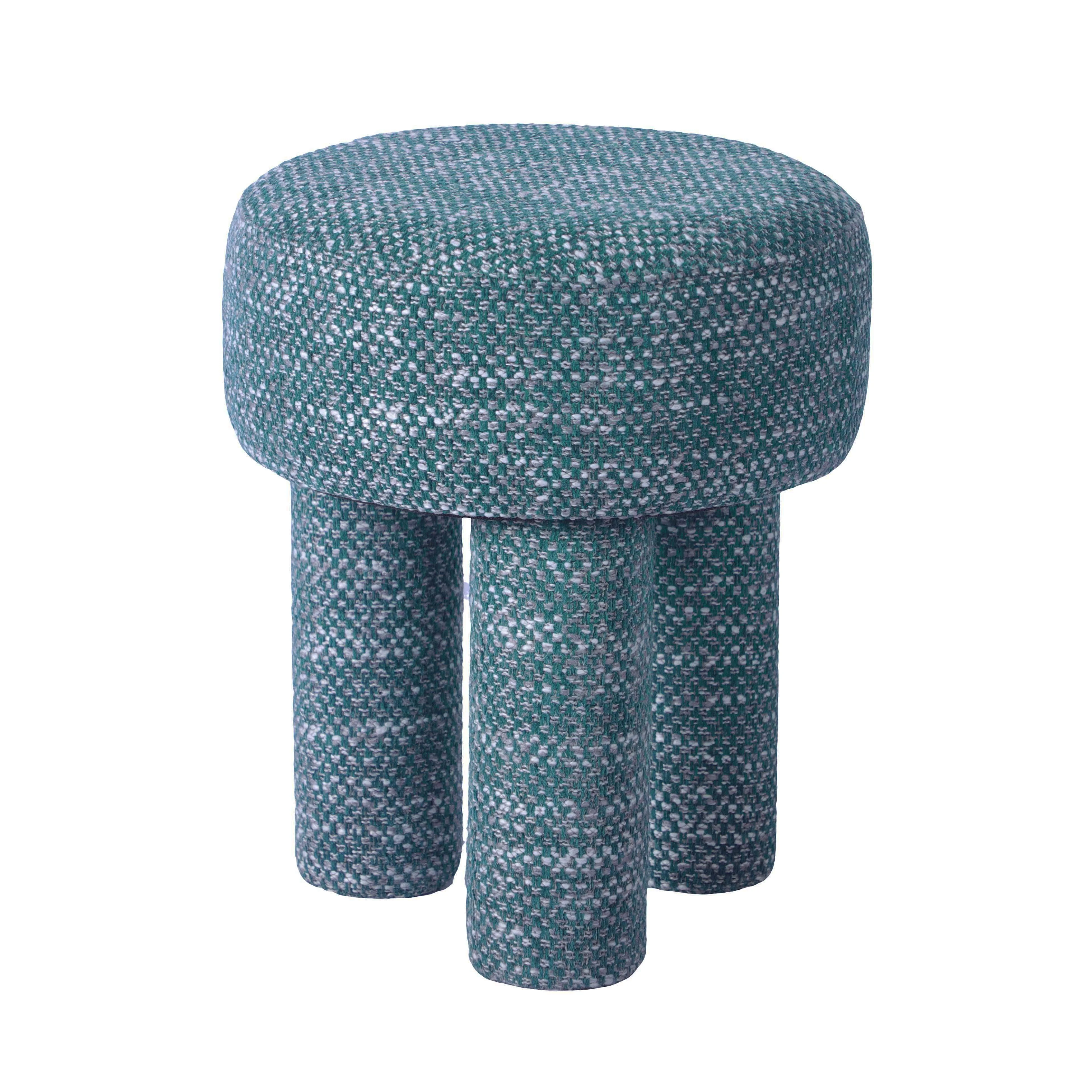 Claire Nubby Performance Fabric Accent Stool - Image 8