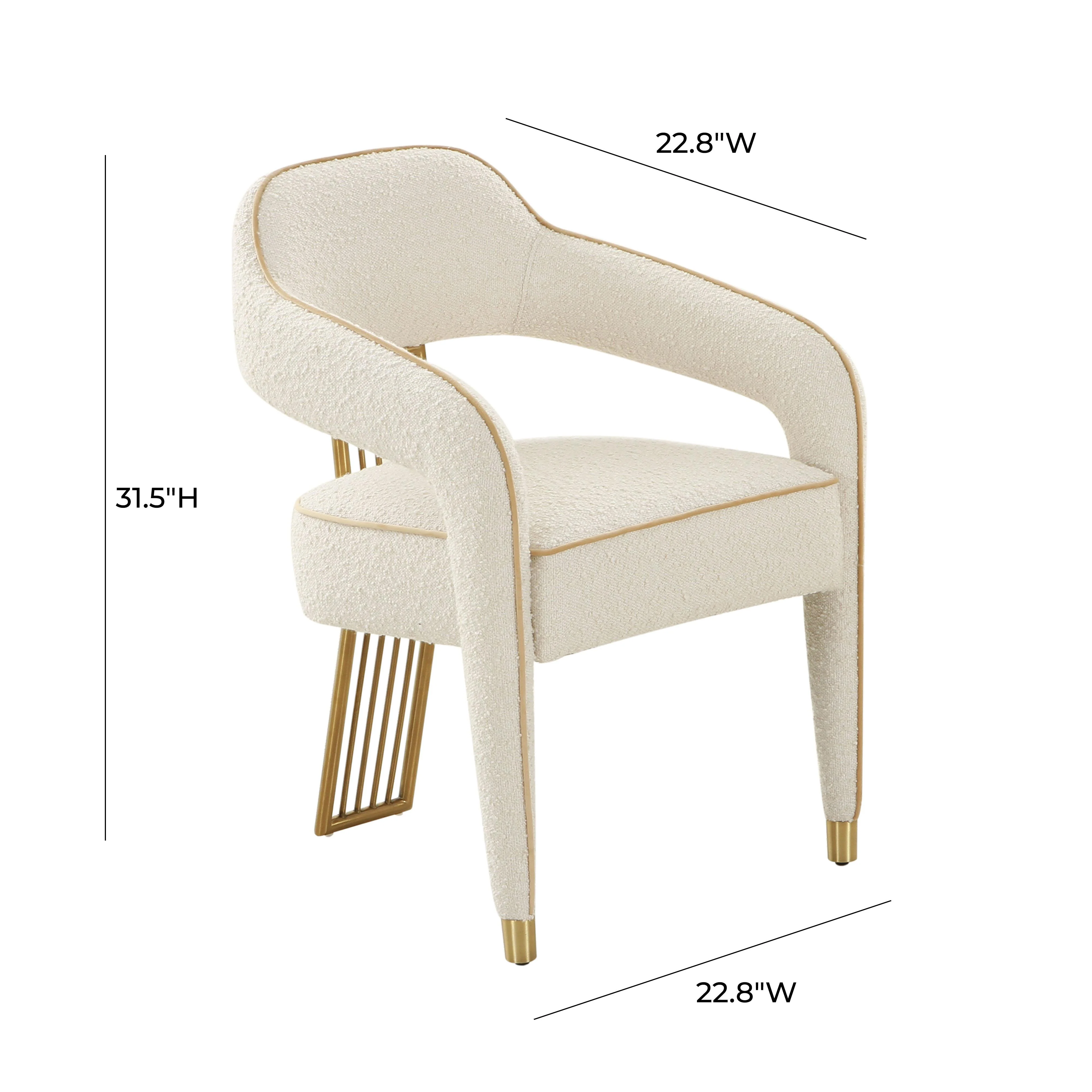 Corralis Performance Boucle Dining Chair - Image 12