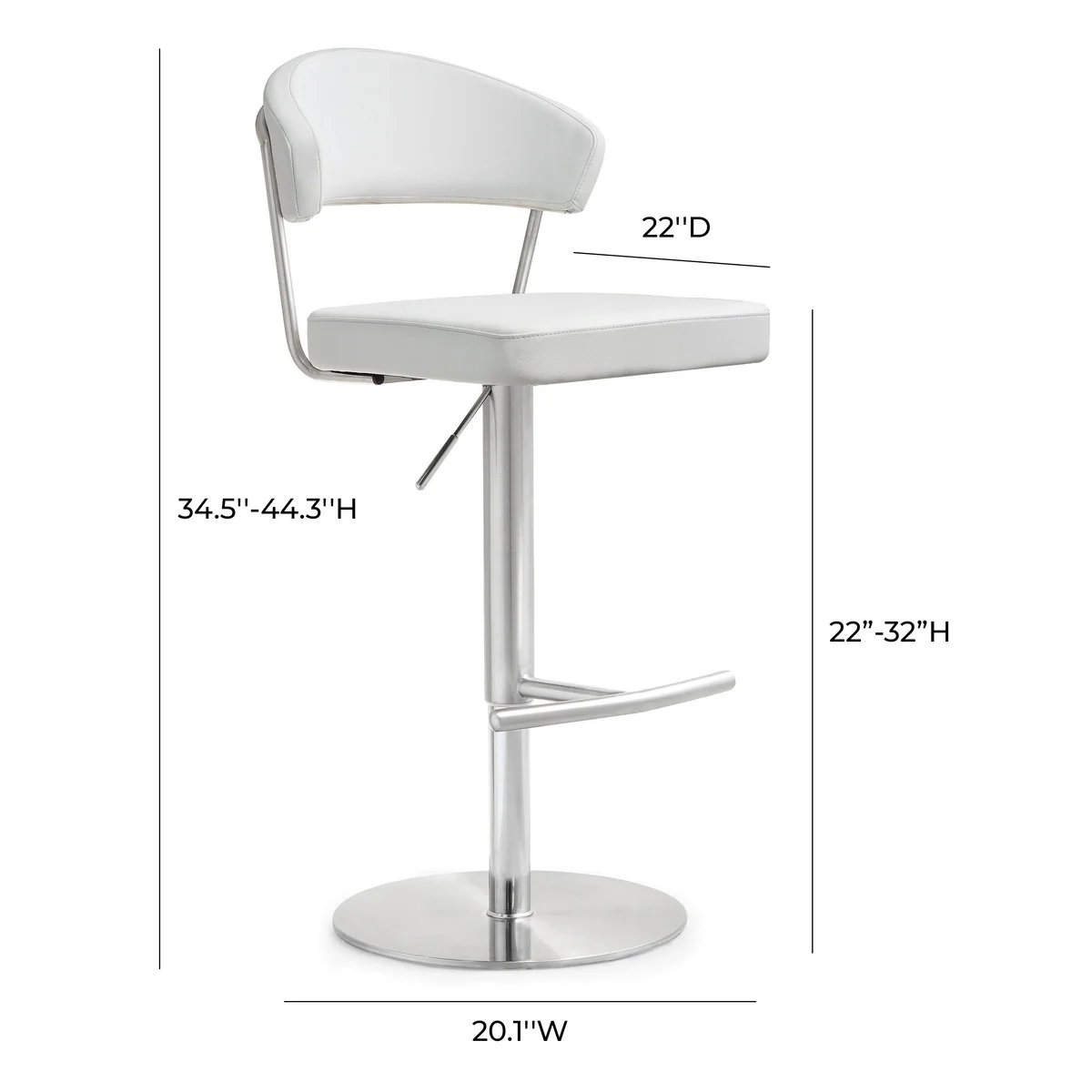 Cosmo Performance Vegan Leather Adjustable Stool - Image 26