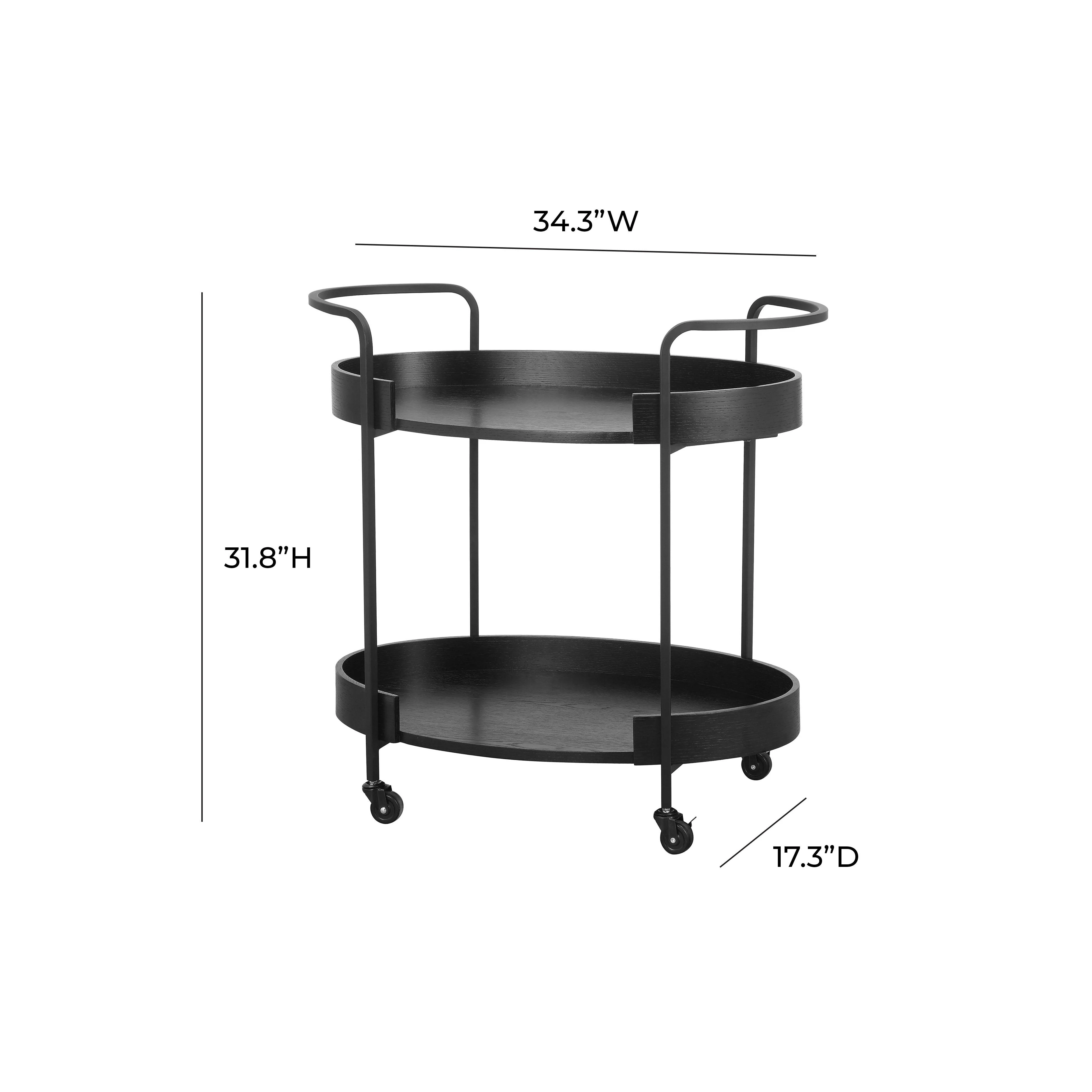 Cyril Black Bar Cart - Image 7