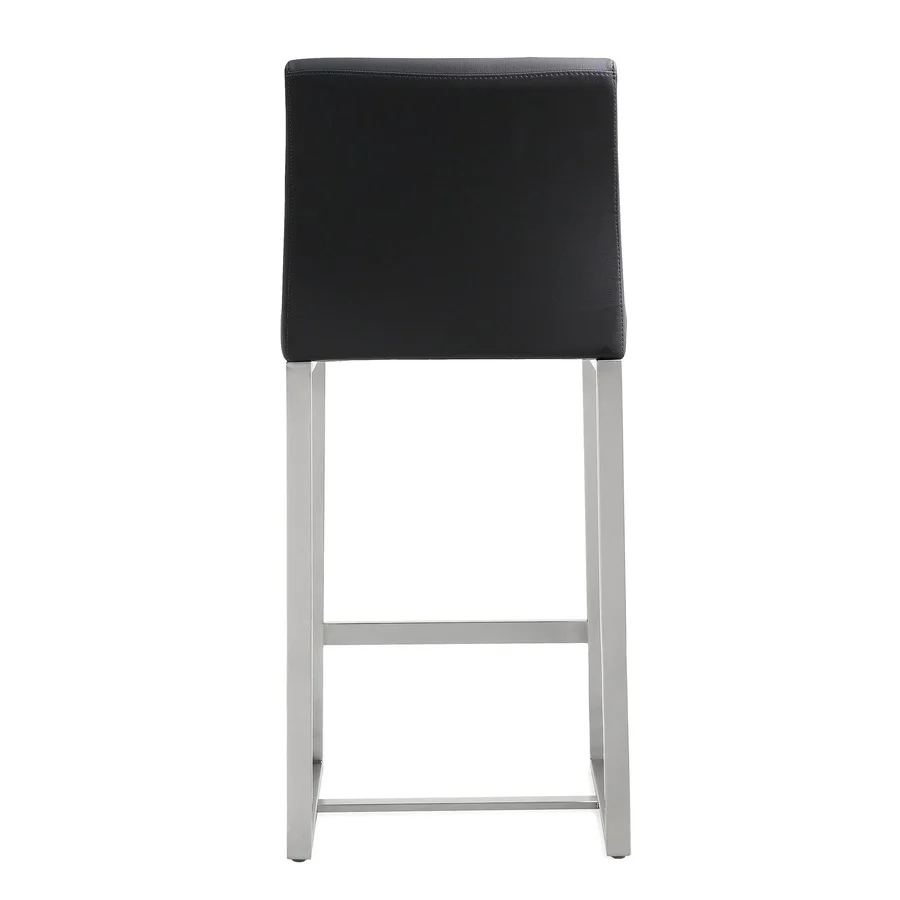 Denmark Performance Vegan Leather Stool with Silver Base - Set of 2 - Image 52