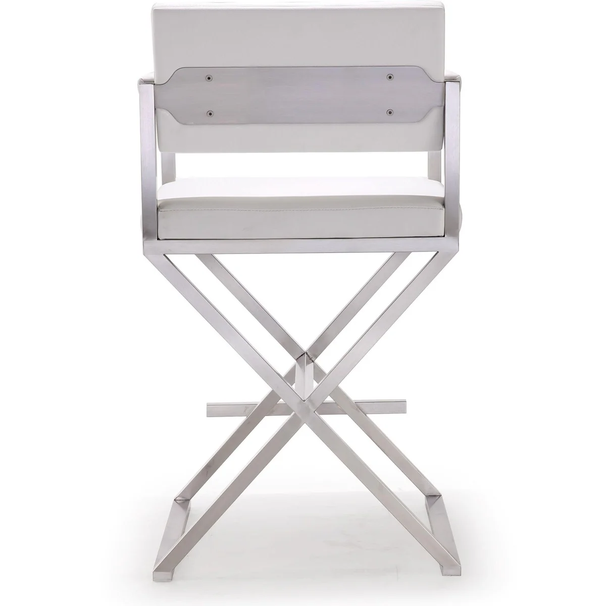Director Performance Vegan Leather Stool with Silver Base - Image 14