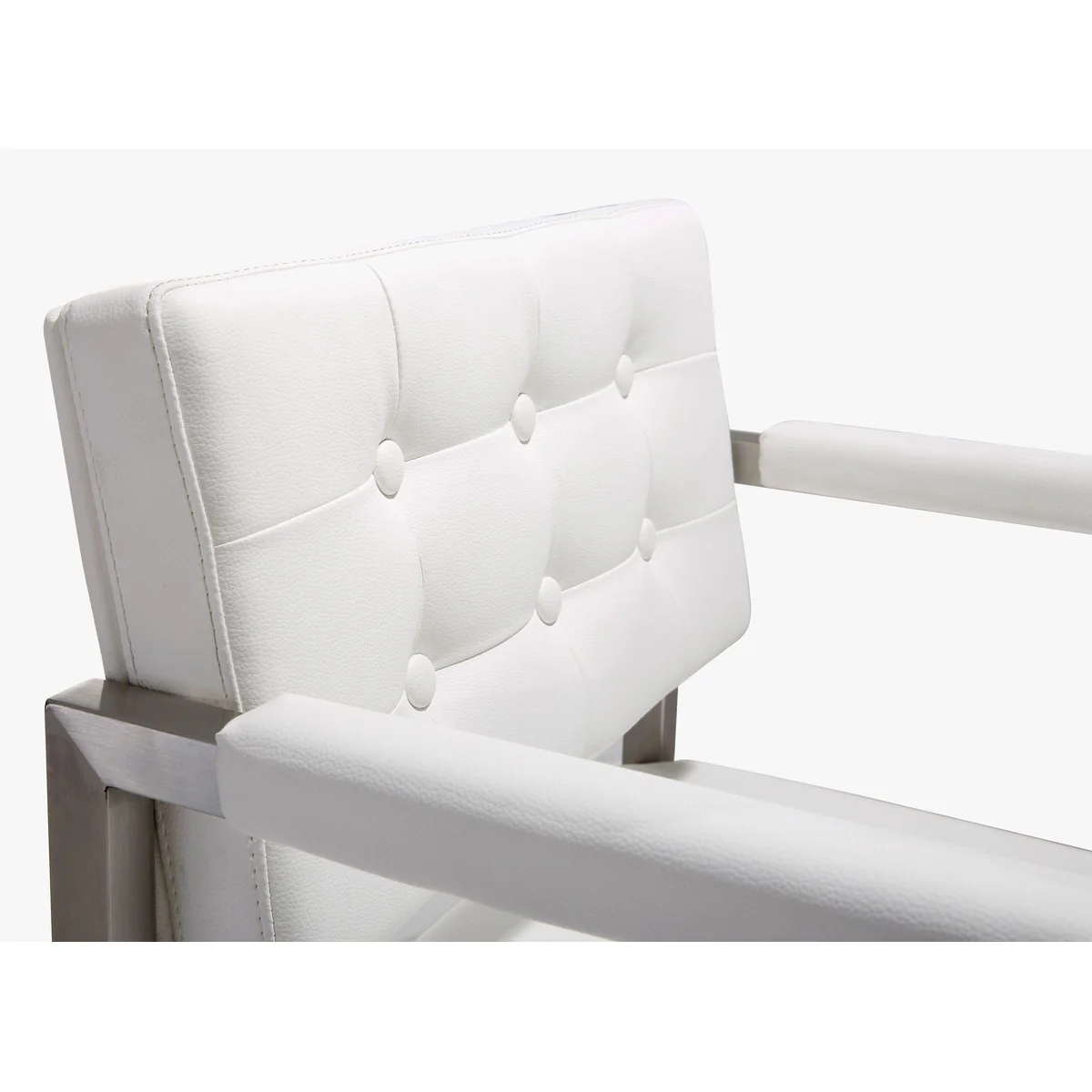 Director Performance Vegan Leather Stool with Silver Base - Image 15