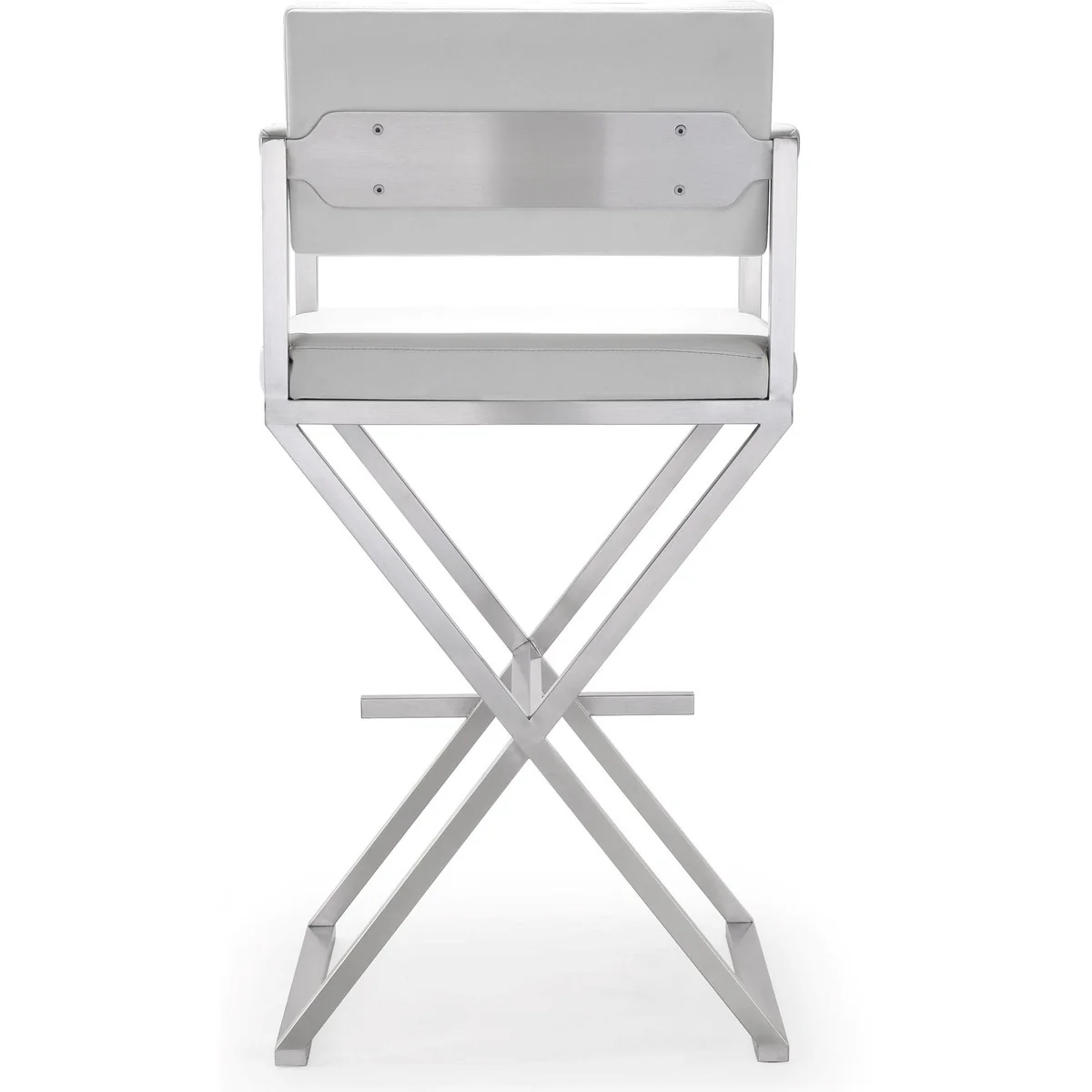 Director Performance Vegan Leather Stool with Silver Base - Image 5