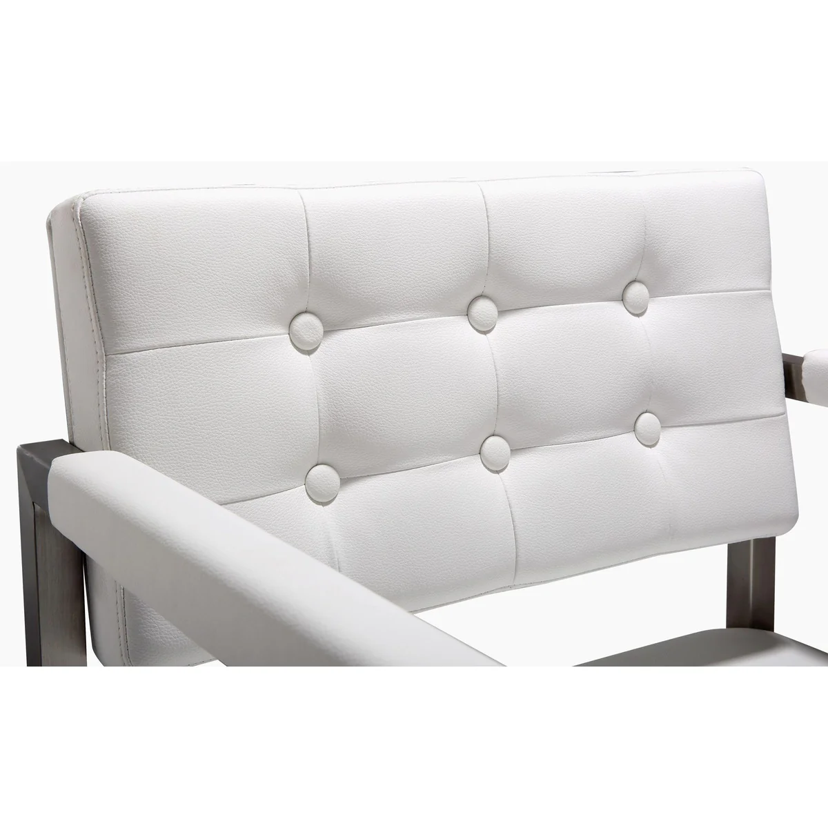 Director Performance Vegan Leather Stool with Silver Base - Image 6