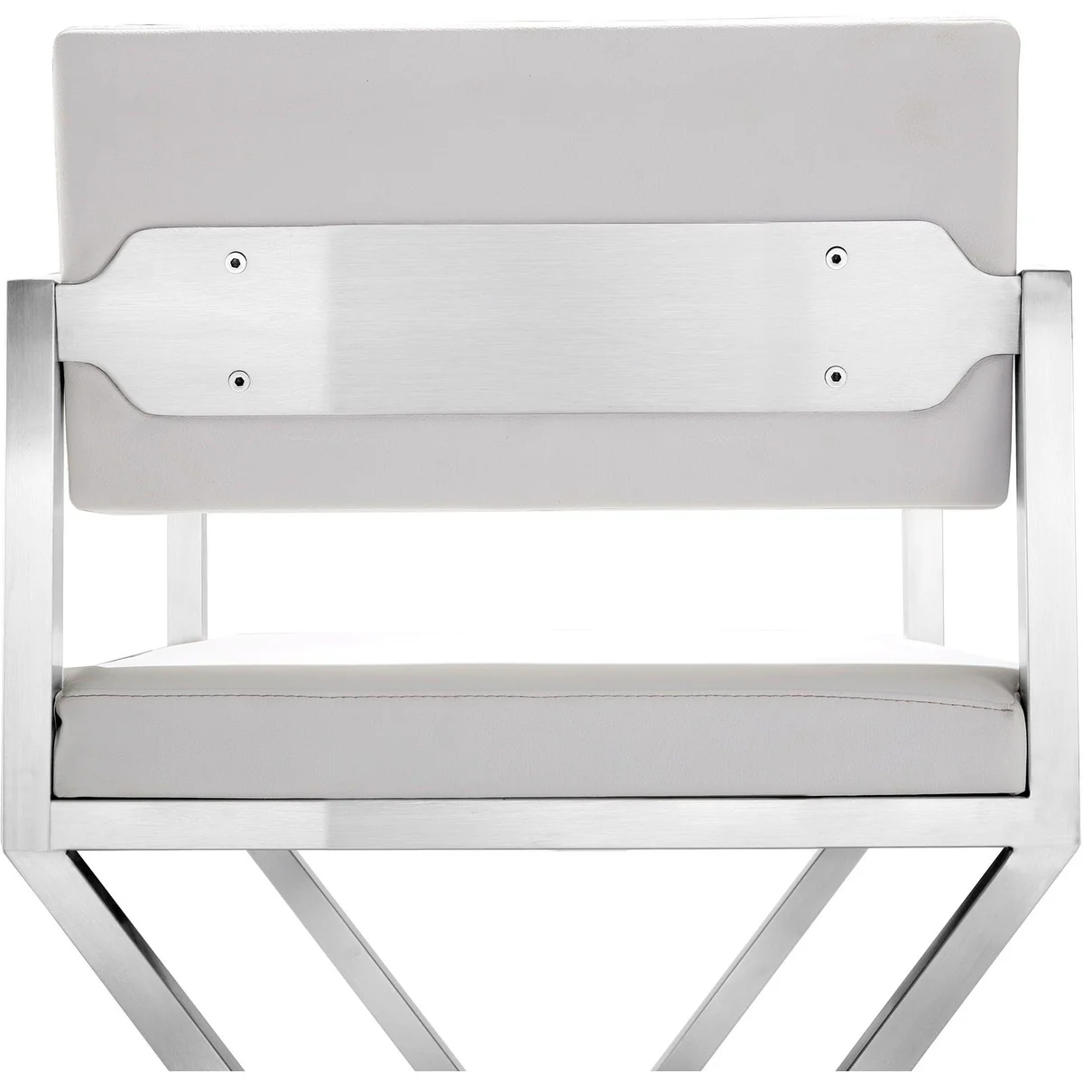 Director Performance Vegan Leather Stool with Silver Base - Image 7