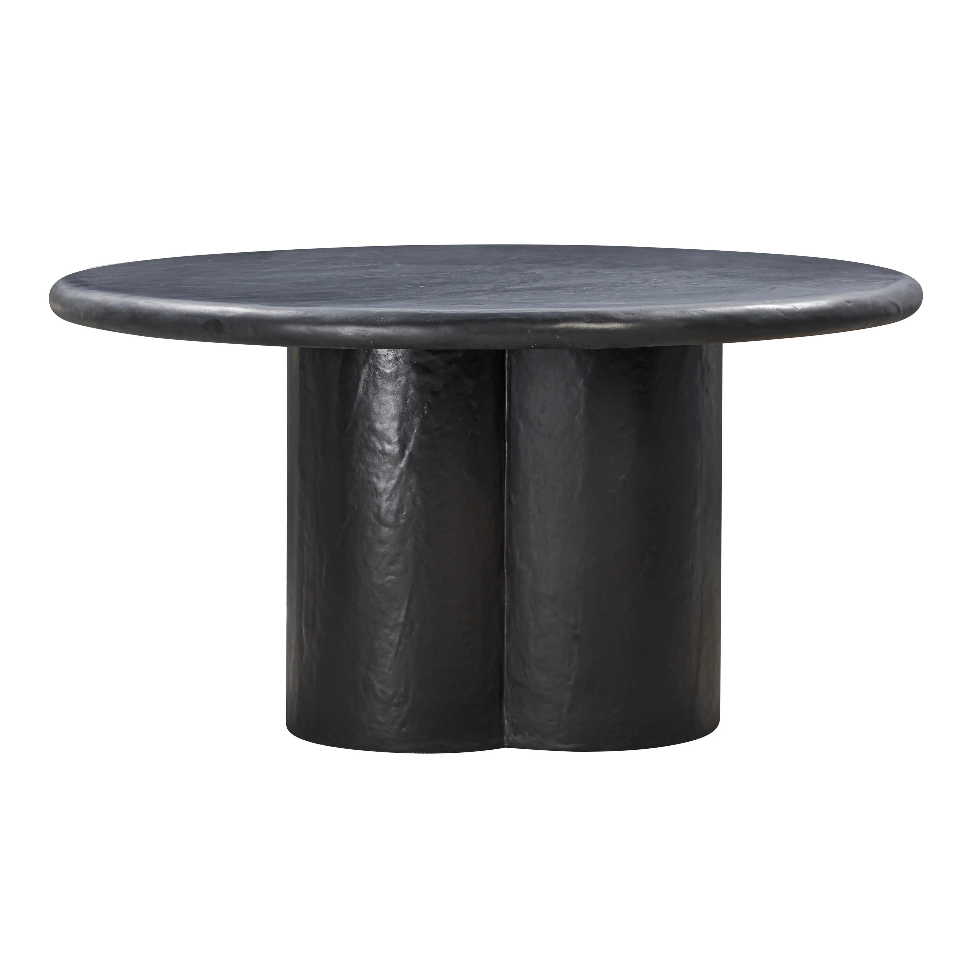 Elika 59" Faux Plaster Indoor / Outdoor Round Dining Table - Image 12
