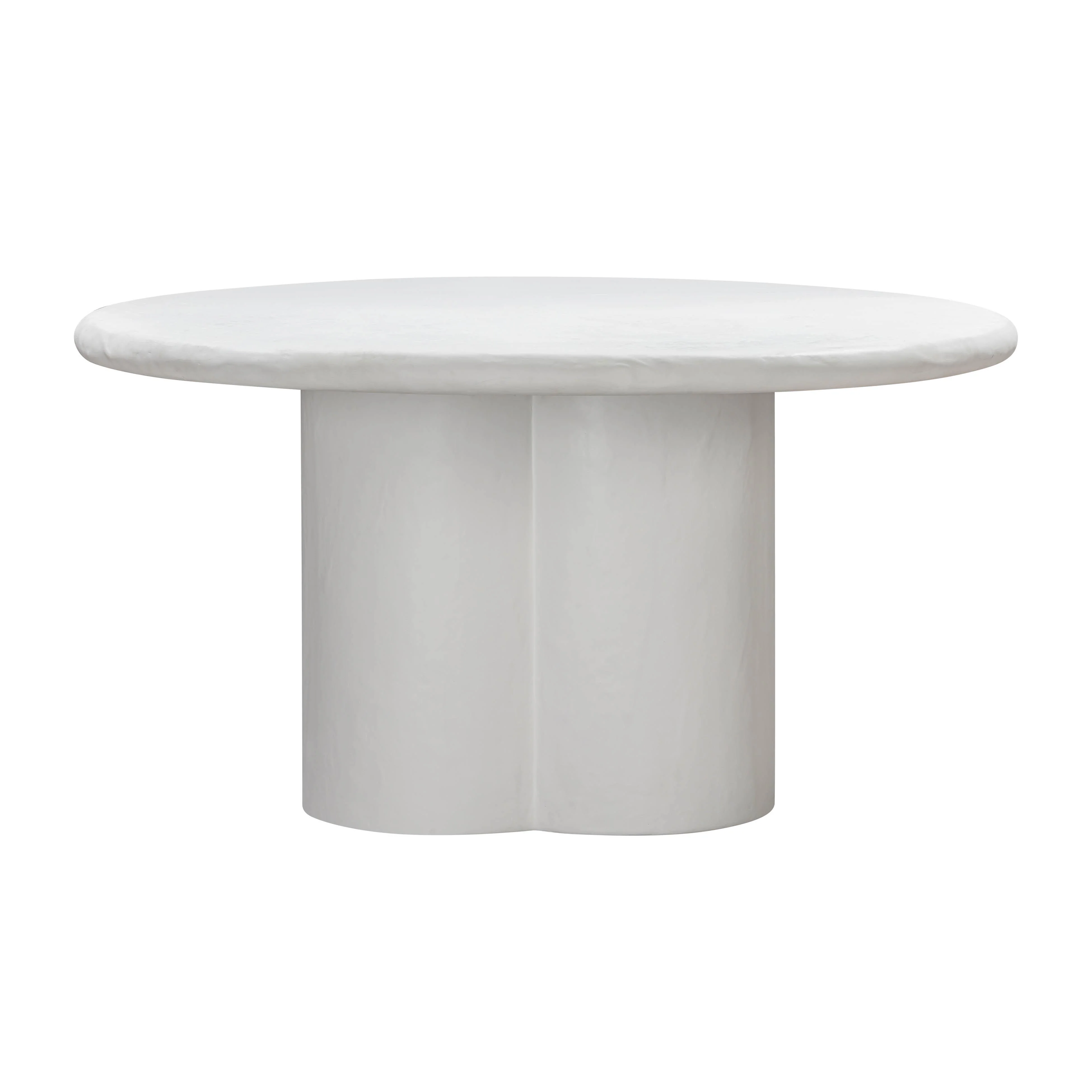 Elika 59" Faux Plaster Indoor / Outdoor Round Dining Table - Image 3