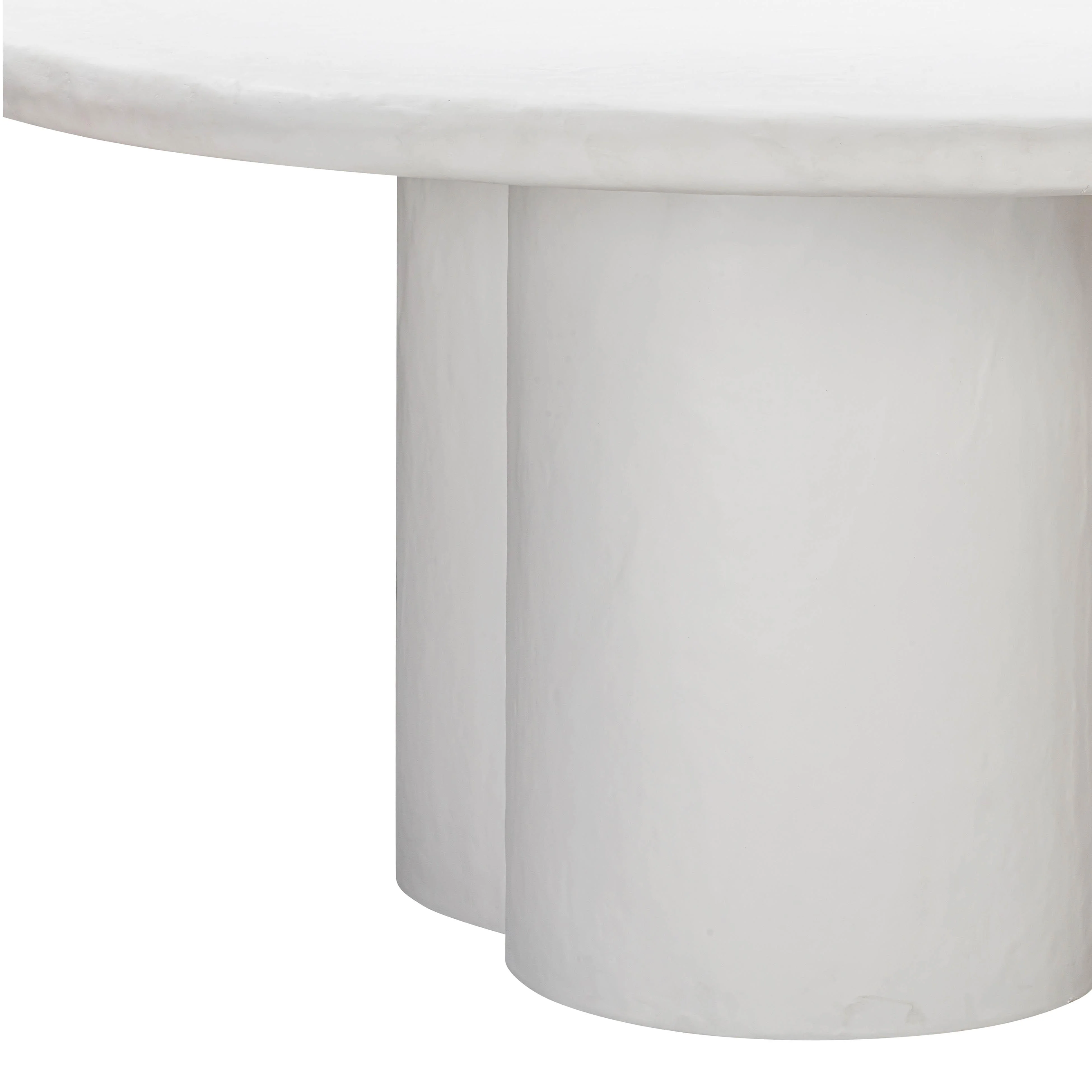 Elika 59" Faux Plaster Indoor / Outdoor Round Dining Table - Image 5
