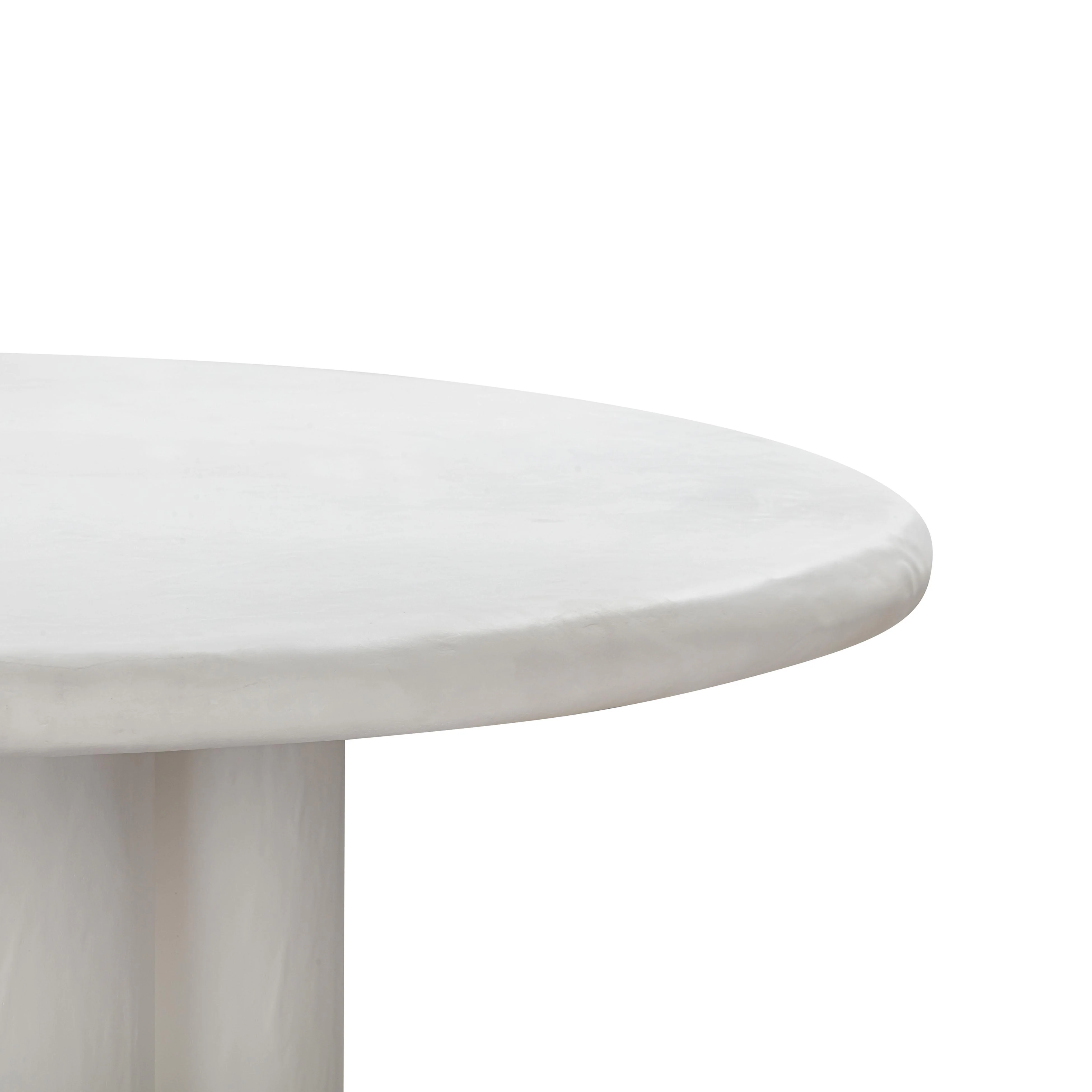 Elika 59" Faux Plaster Indoor / Outdoor Round Dining Table - Image 6