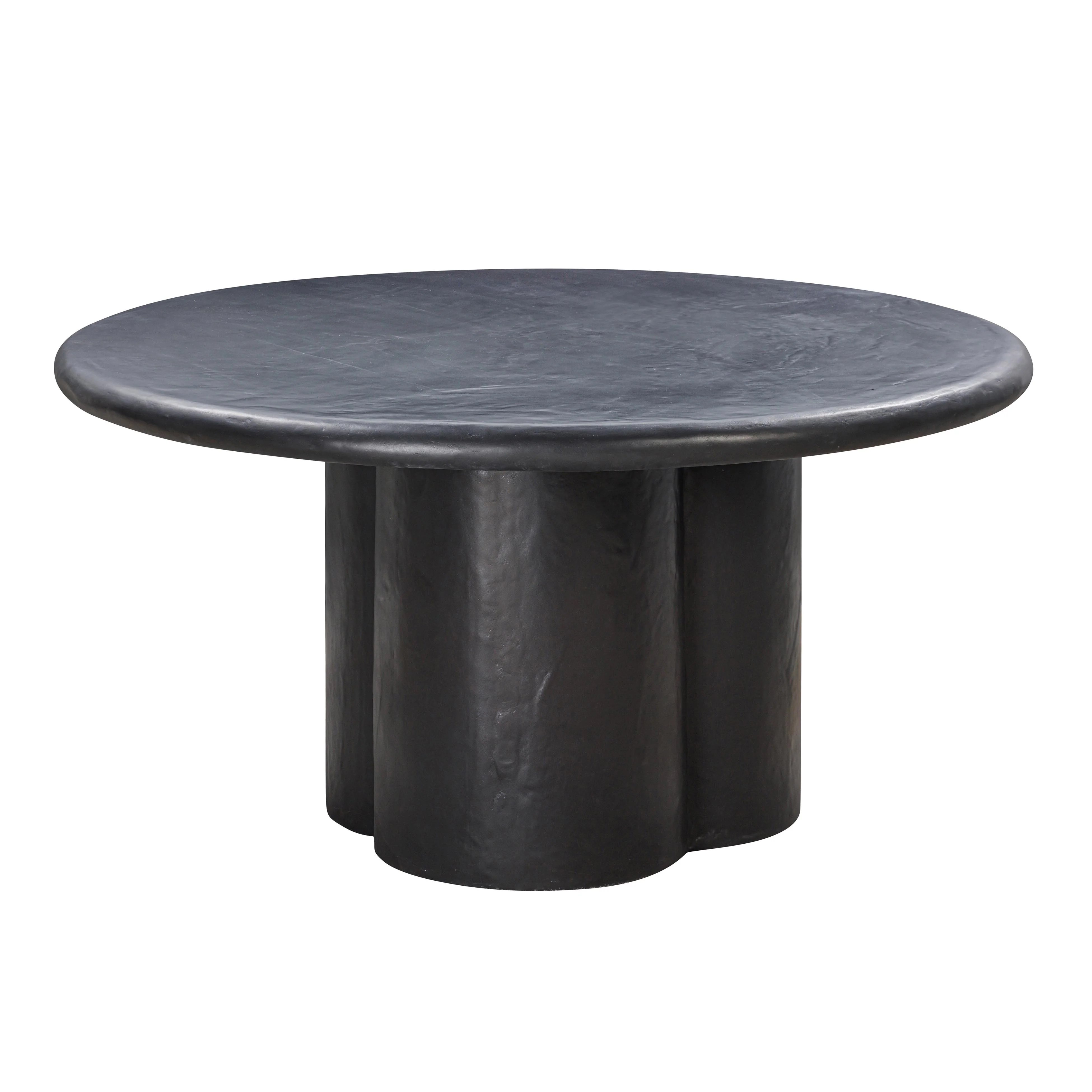 Elika 59" Faux Plaster Indoor / Outdoor Round Dining Table - Image 9