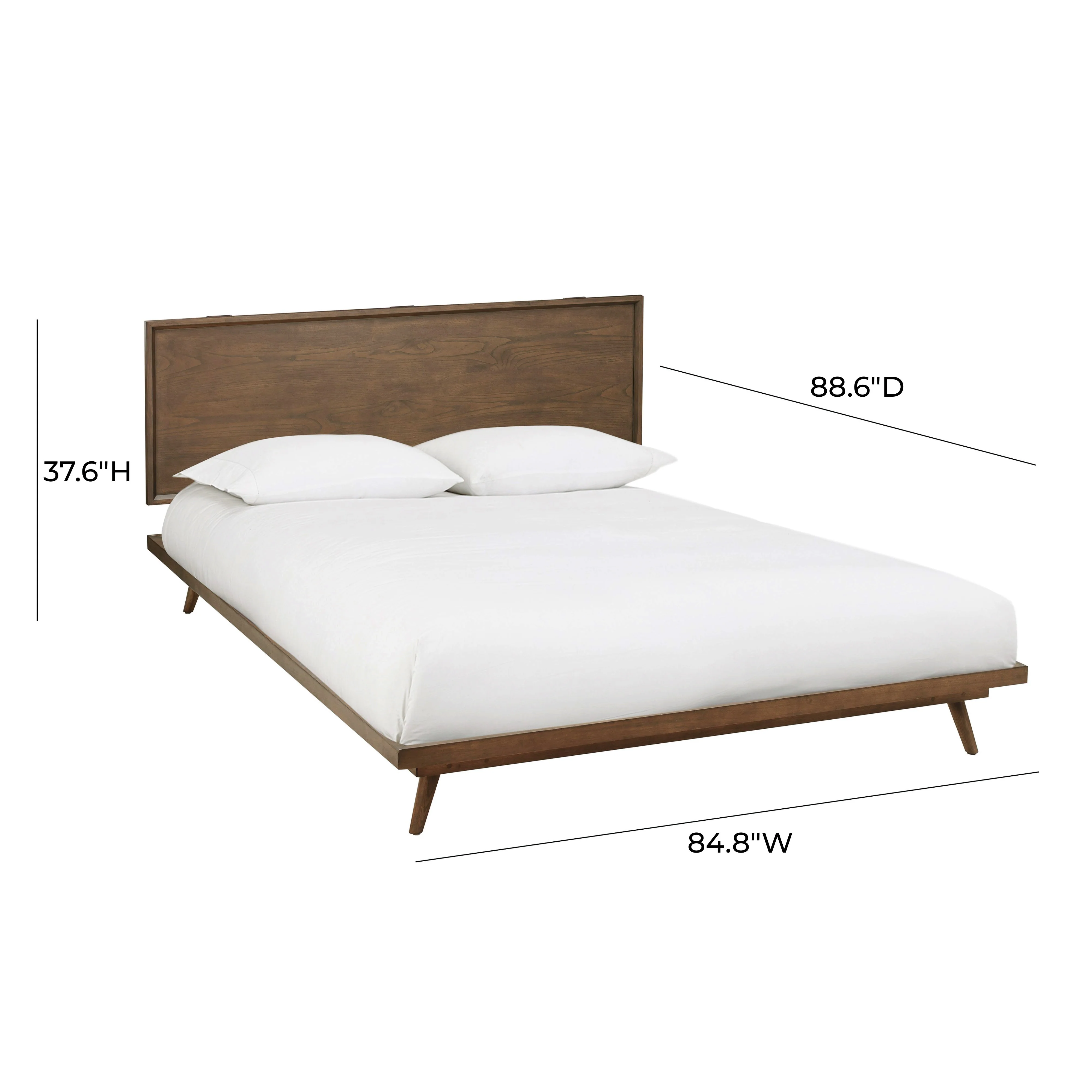 Emery Walnut Wood Platform Bed - Image 14