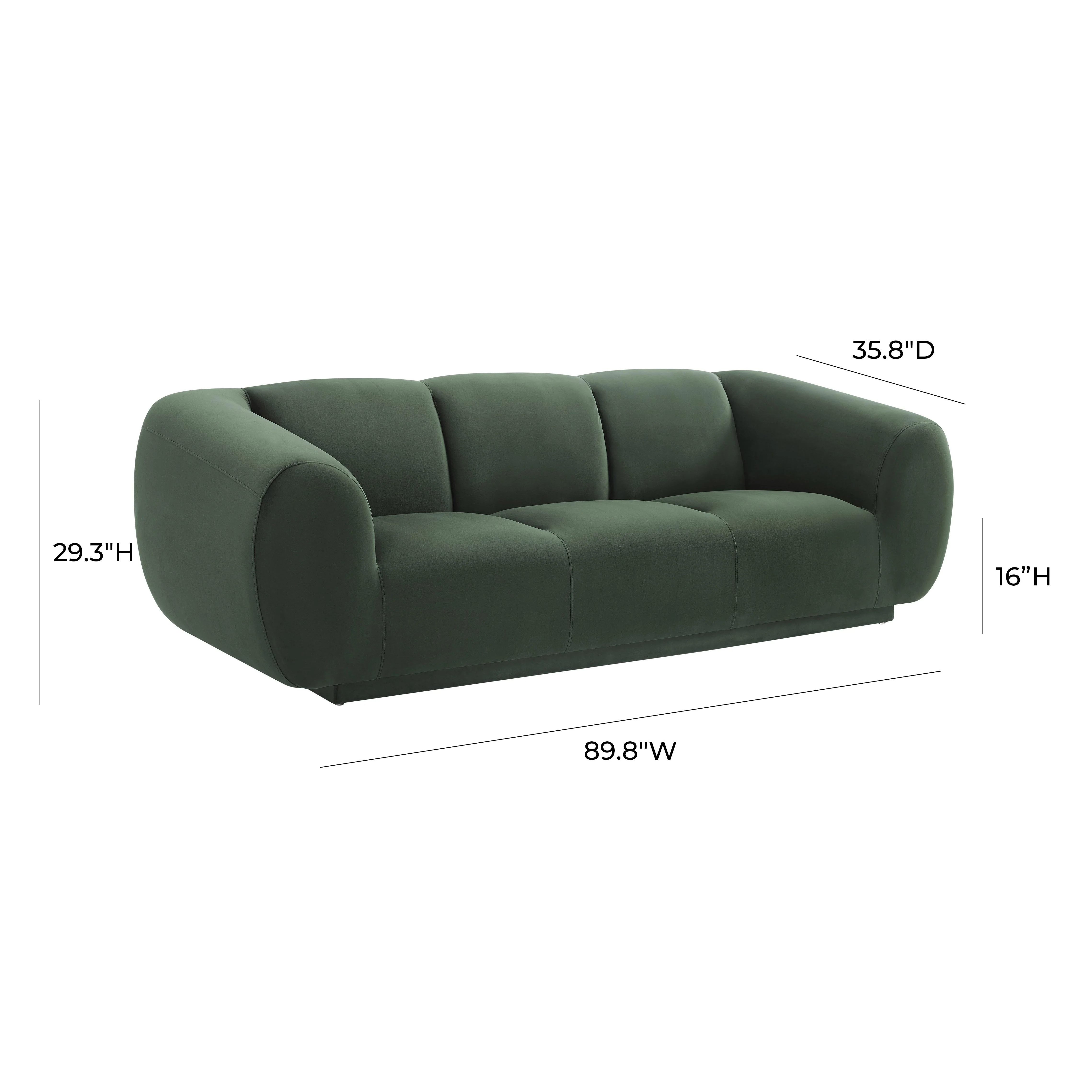 Emmet 90" Performance Velvet Sofa - Image 12