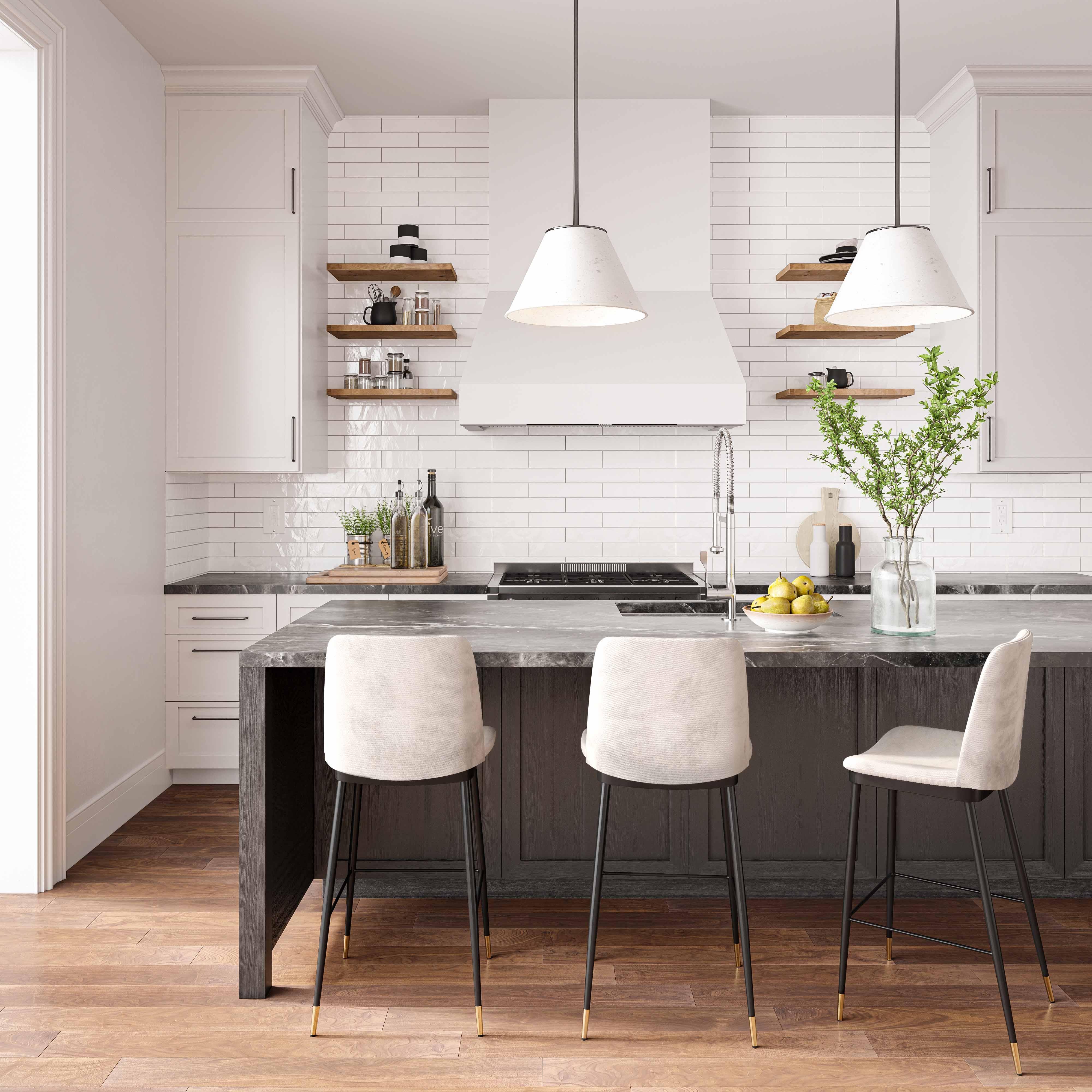 Evora Velvet Counter Stool - Set of 2 - Image 20