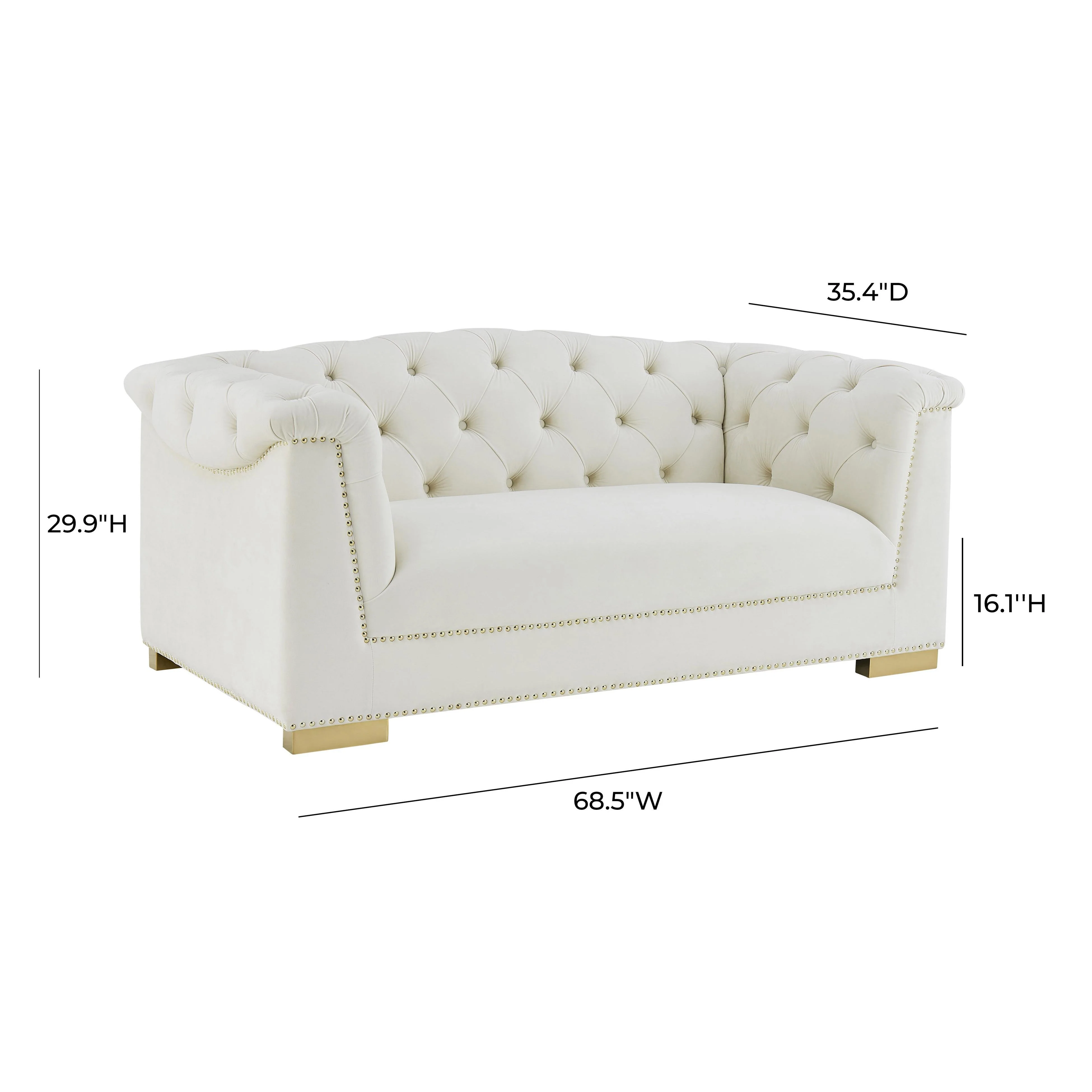 Farah 69" Performance Velvet Loveseat - Image 7