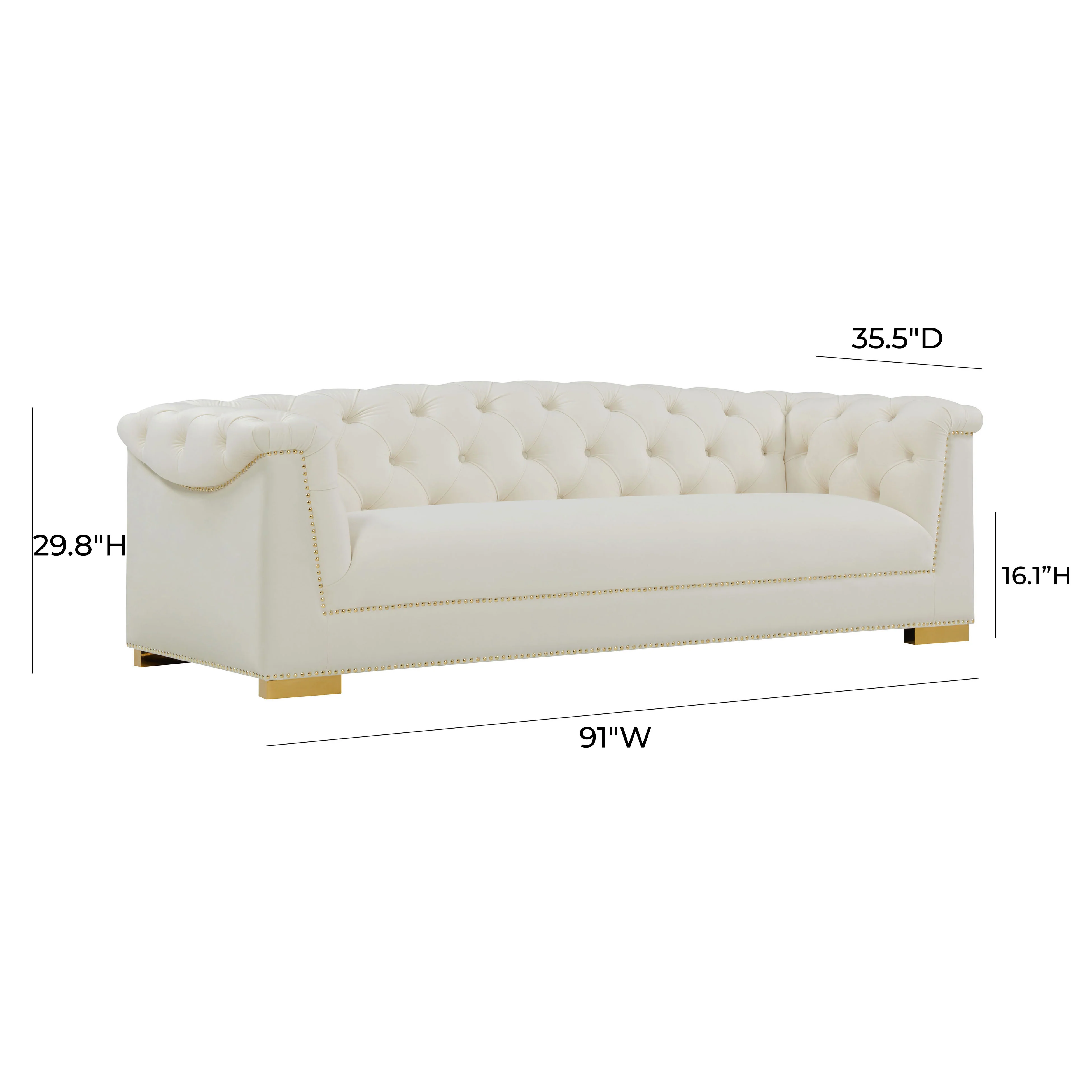 Farah 91" Performance Velvet Sofa - Image 6