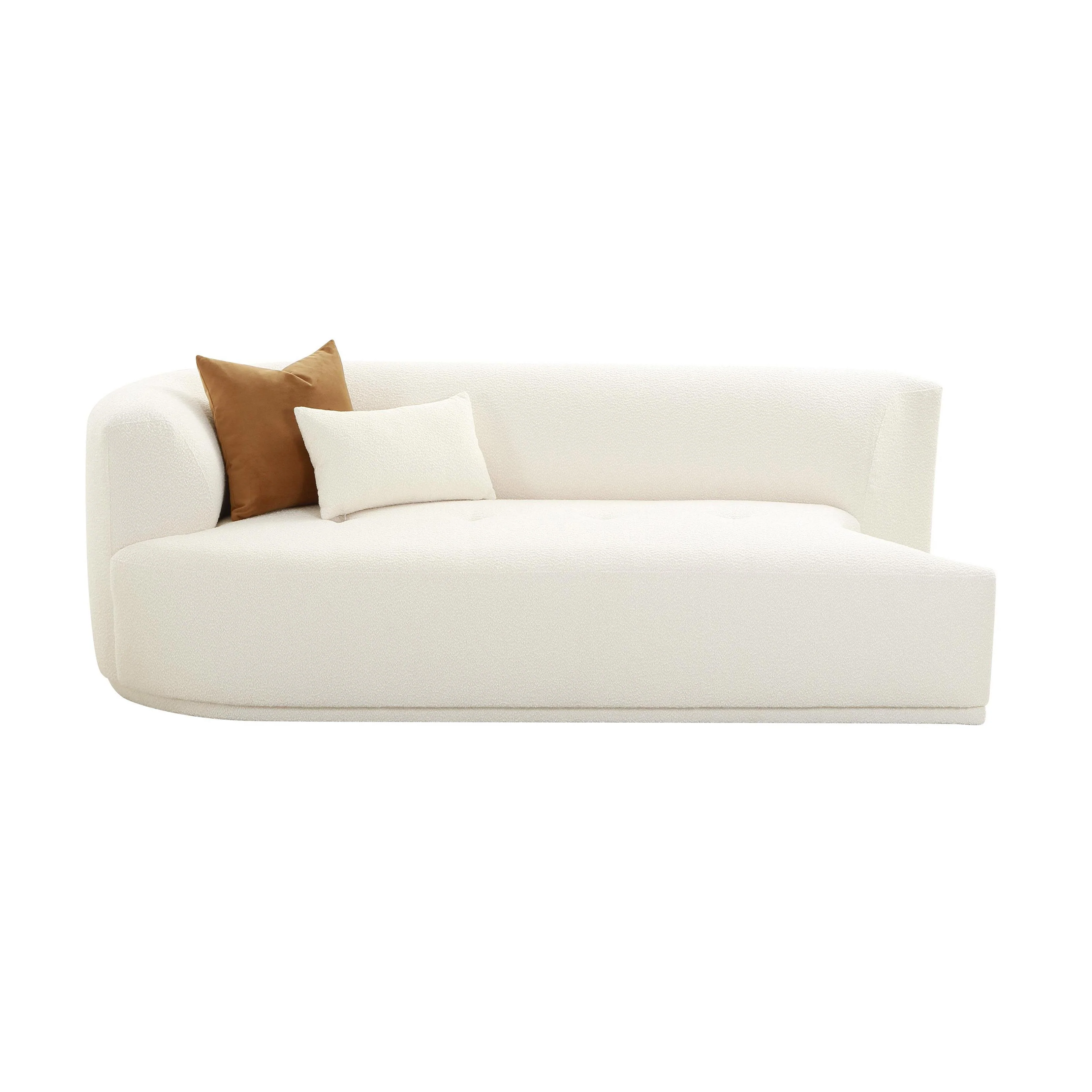 Fickle 82.5" Cream Performance Boucle Modular Loveseat - Image 3