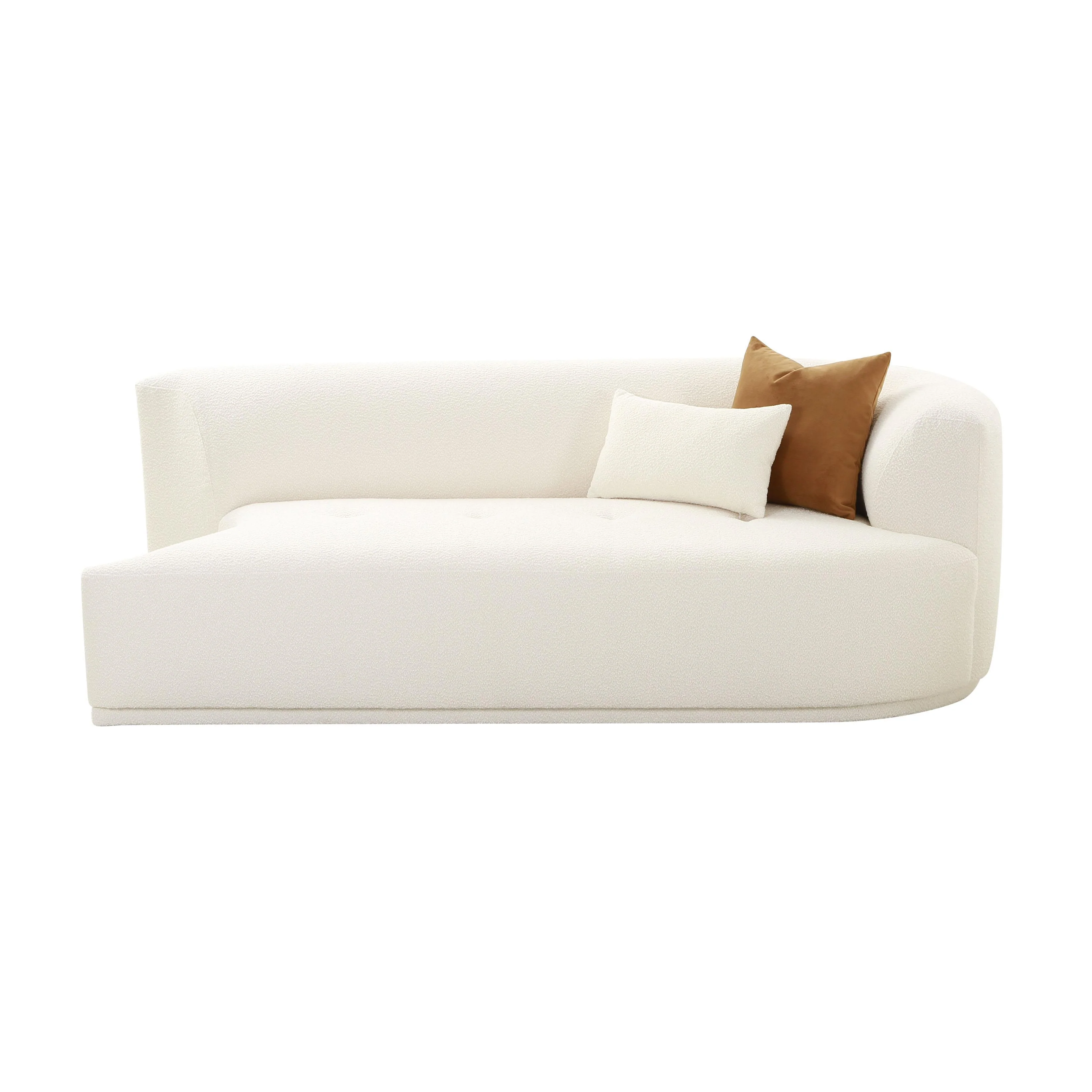 Fickle 82.5" Cream Performance Boucle Modular Loveseat - Image 9