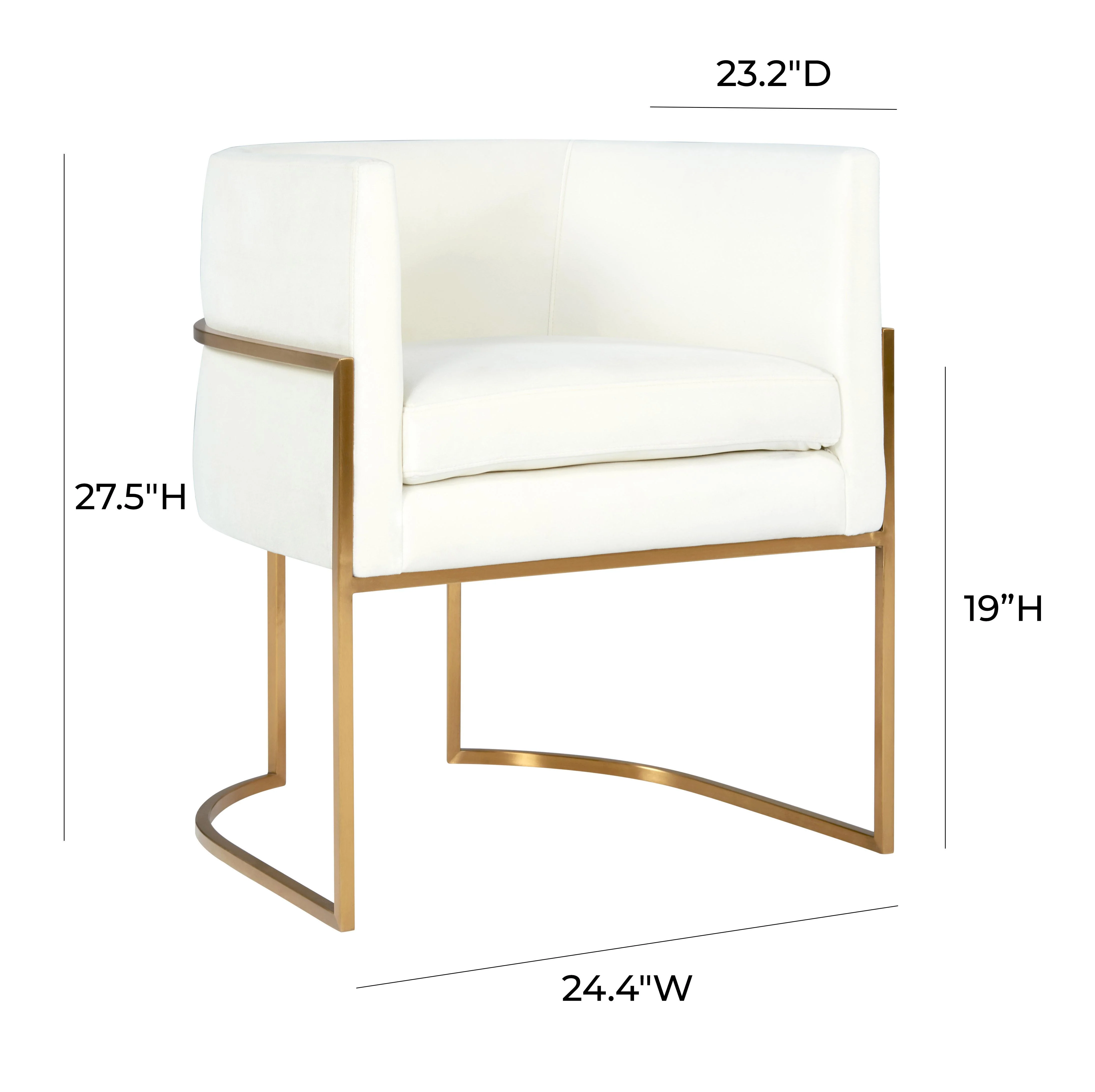 Giselle Performance Velvet Dining Chair with Gold Base - Image 12