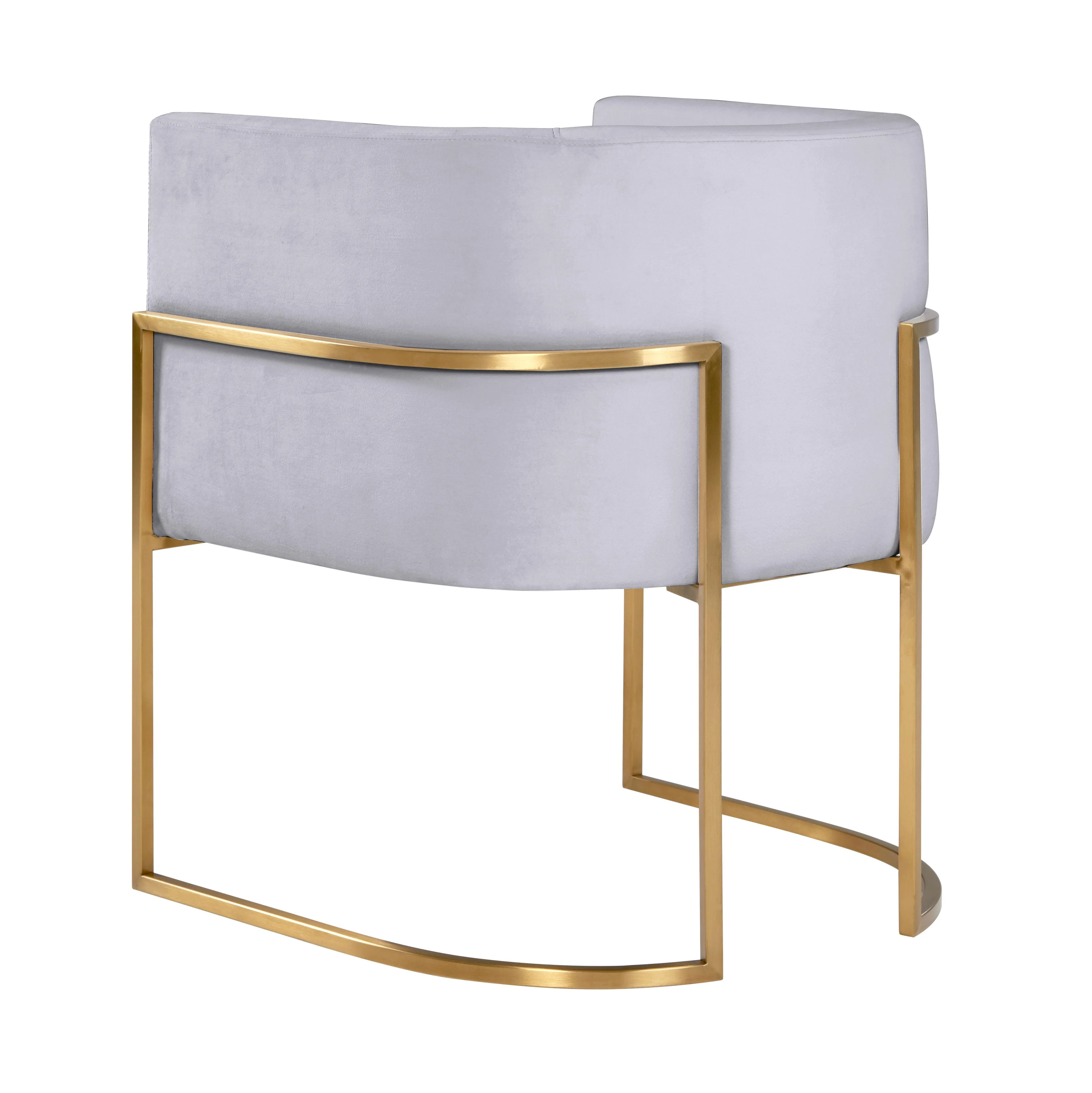 Giselle Performance Velvet Dining Chair with Gold Base - Image 4