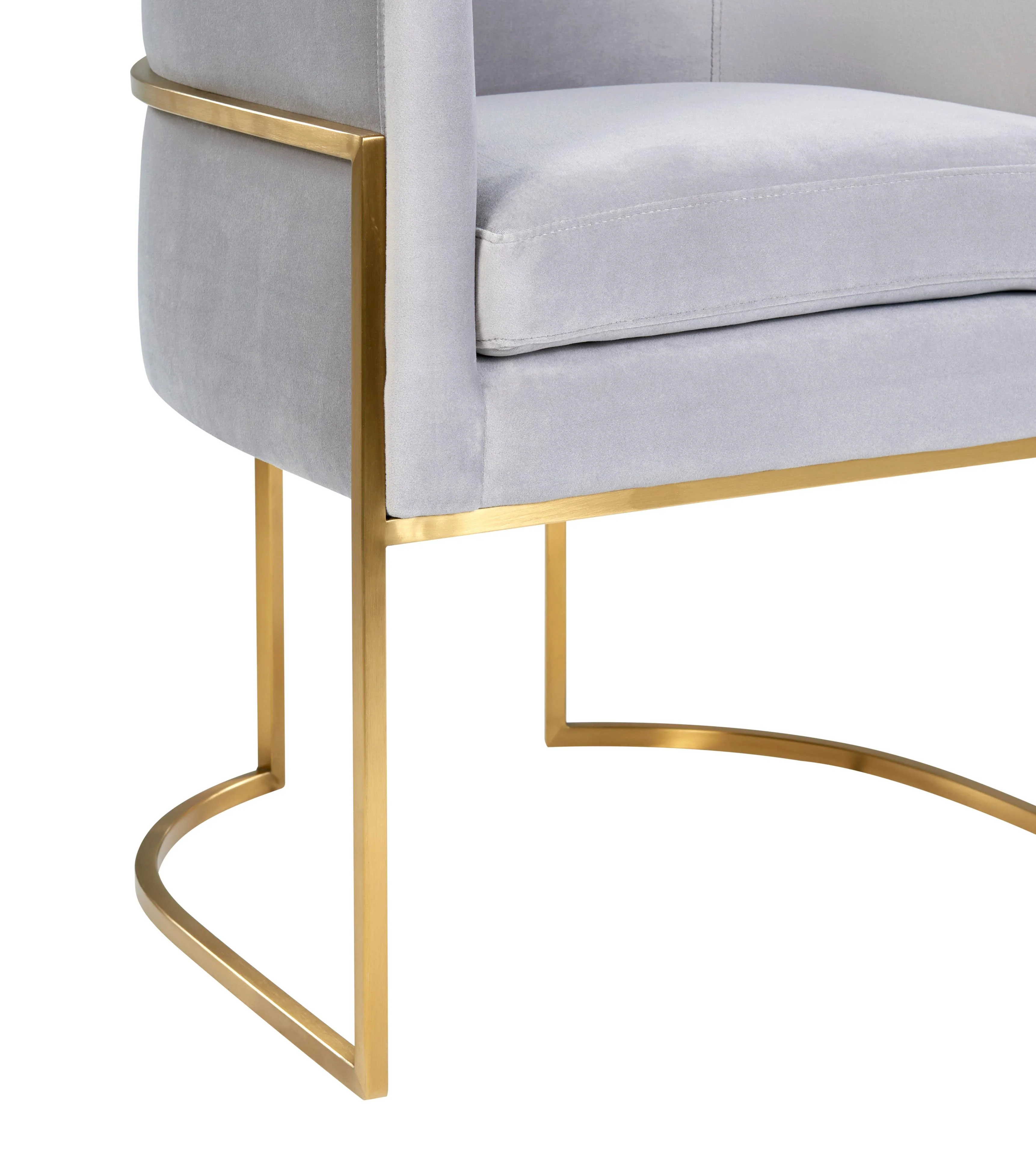 Giselle Performance Velvet Dining Chair with Gold Base - Image 5