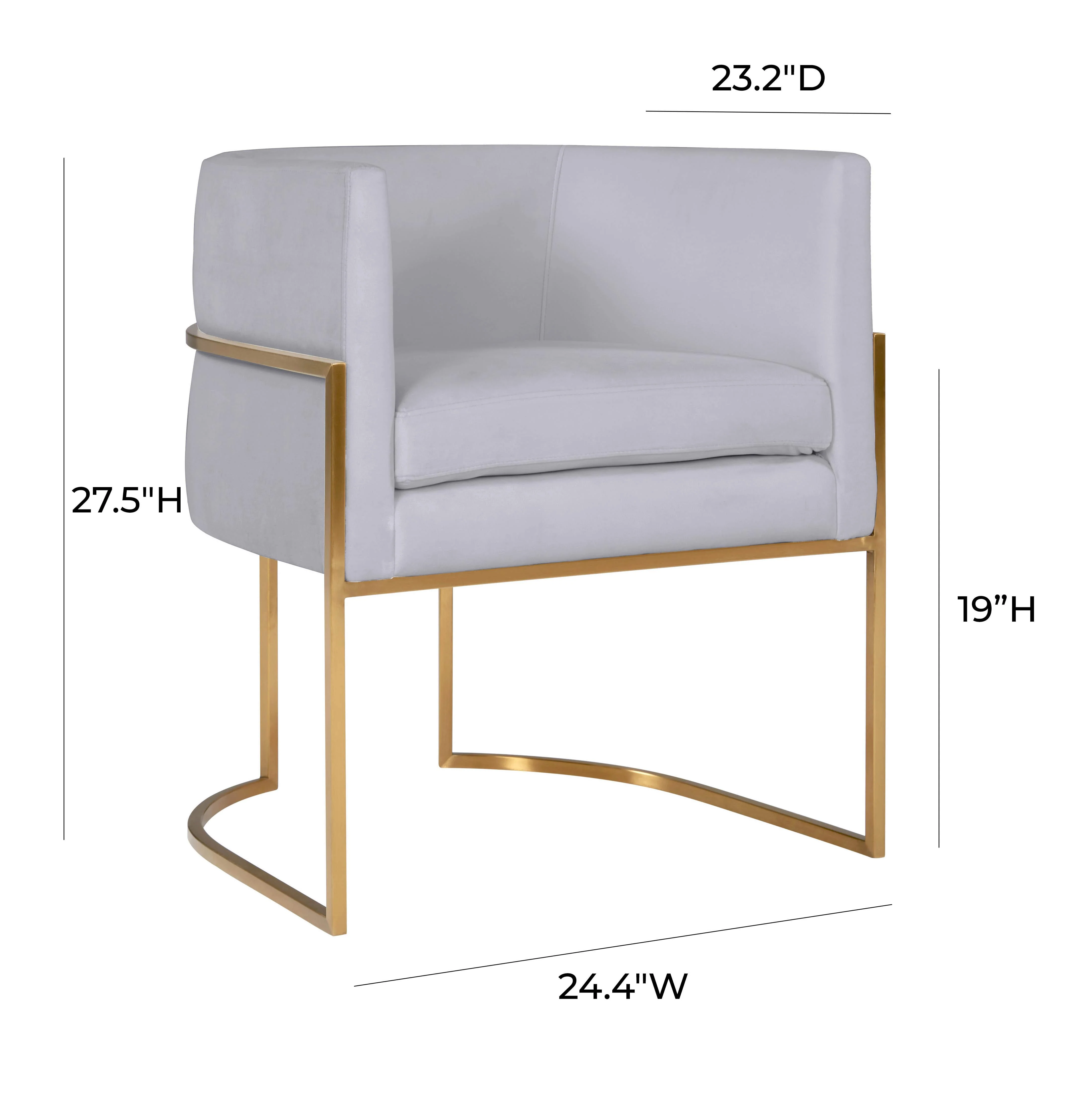 Giselle Performance Velvet Dining Chair with Gold Base - Image 6