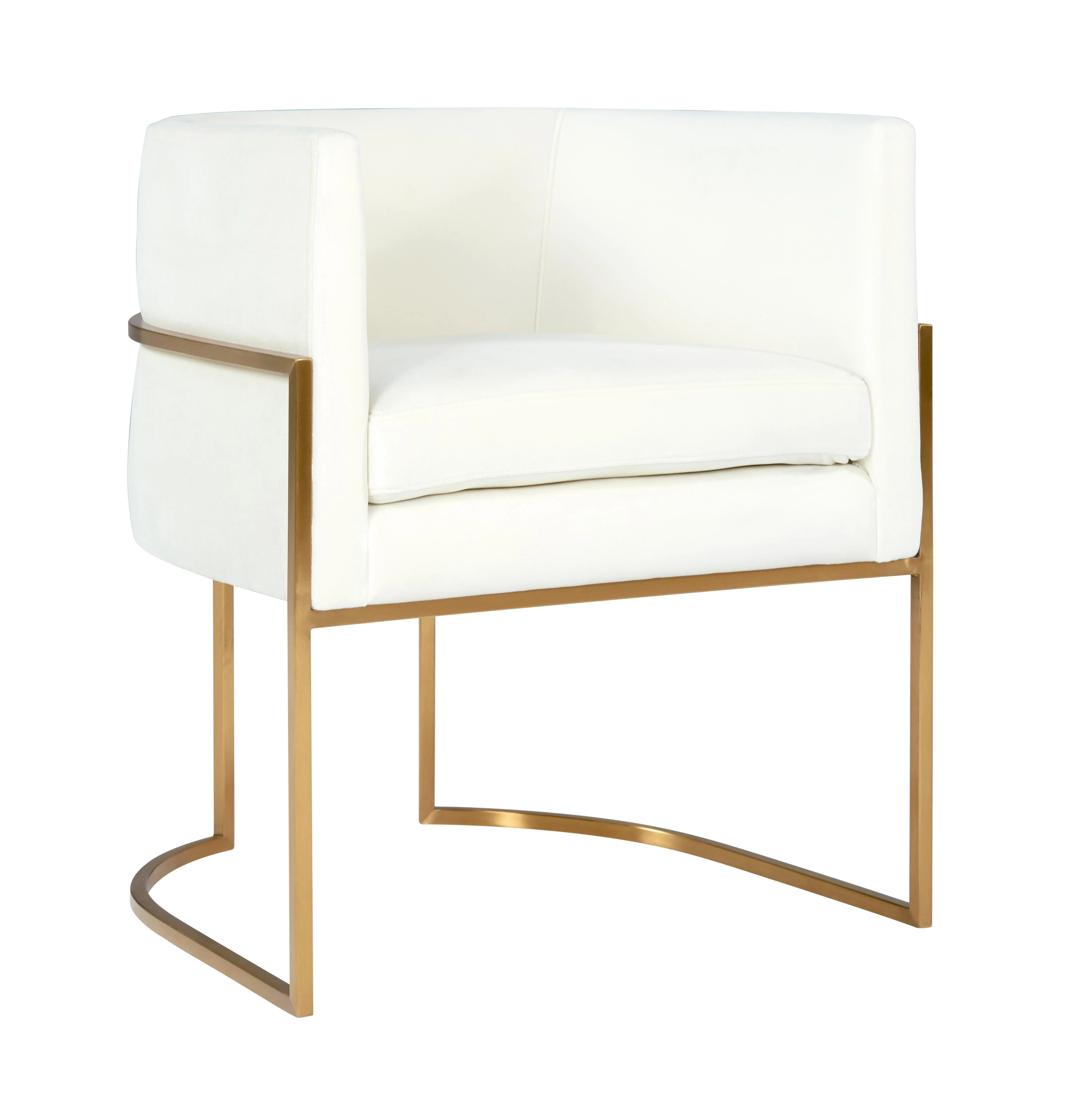 Giselle Performance Velvet Dining Chair with Gold Base - Image 7