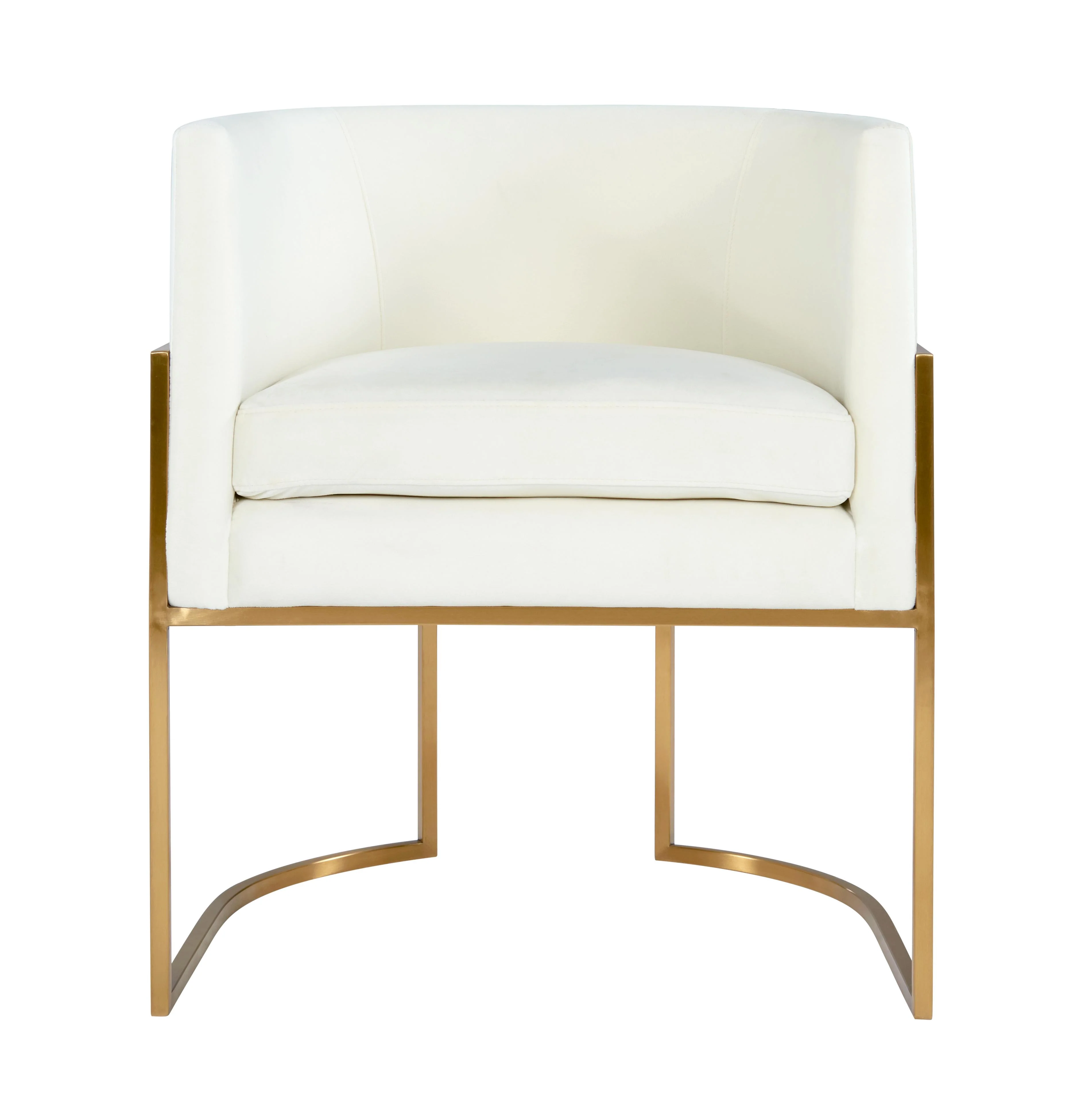 Giselle Performance Velvet Dining Chair with Gold Base - Image 9