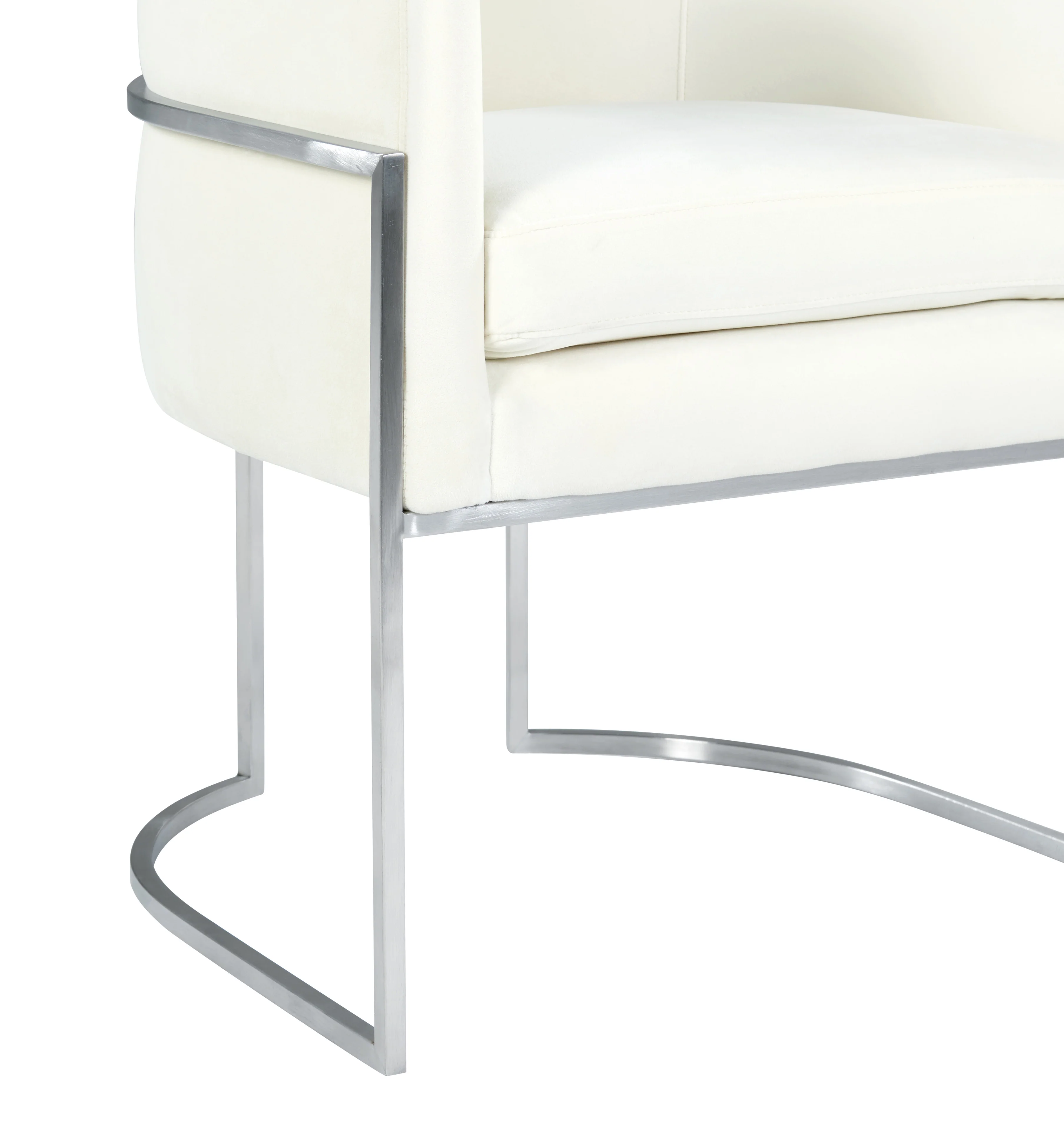 Giselle Performance Velvet Dining Chair with Silver Base - Image 11