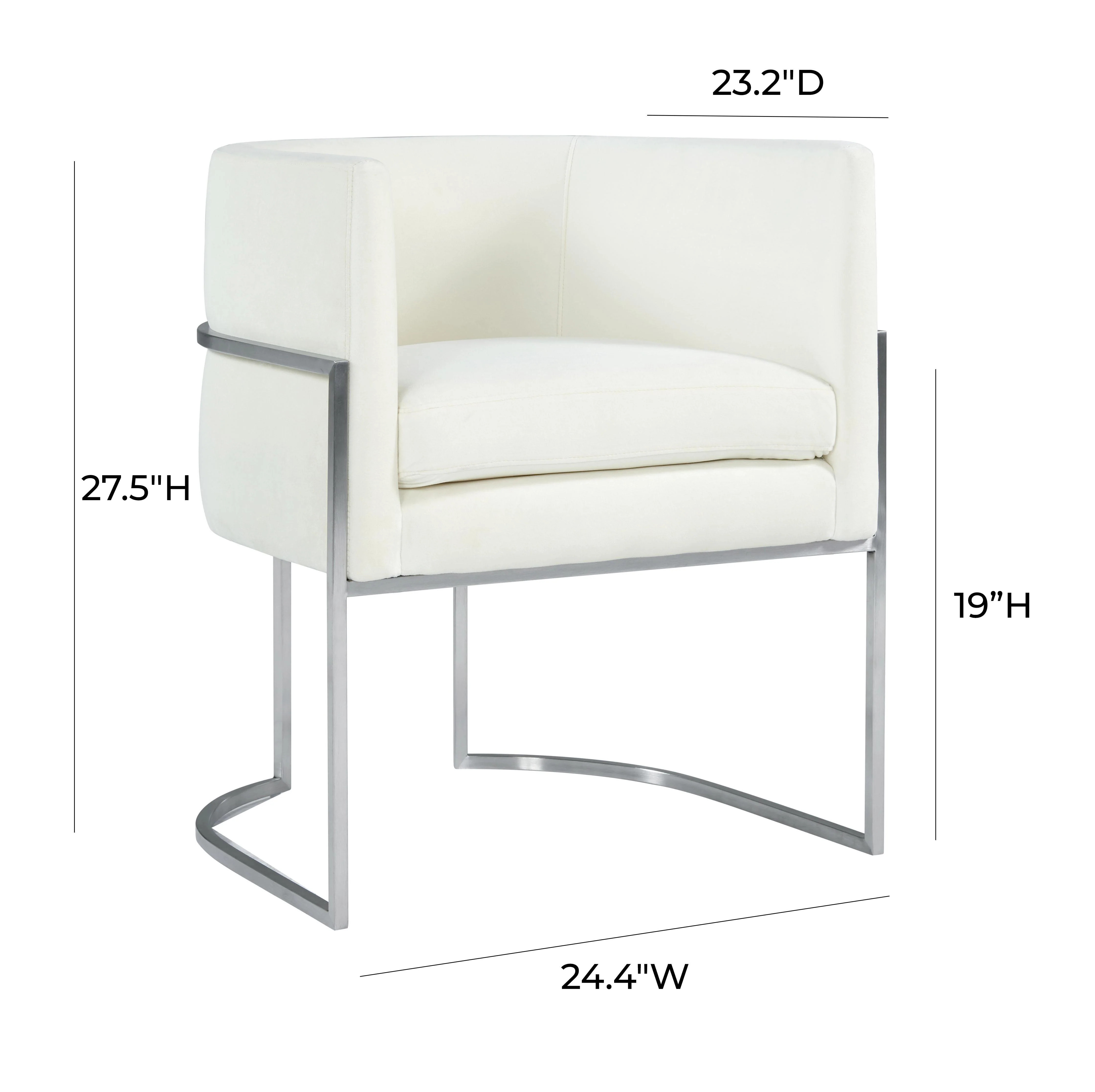 Giselle Performance Velvet Dining Chair with Silver Base - Image 12