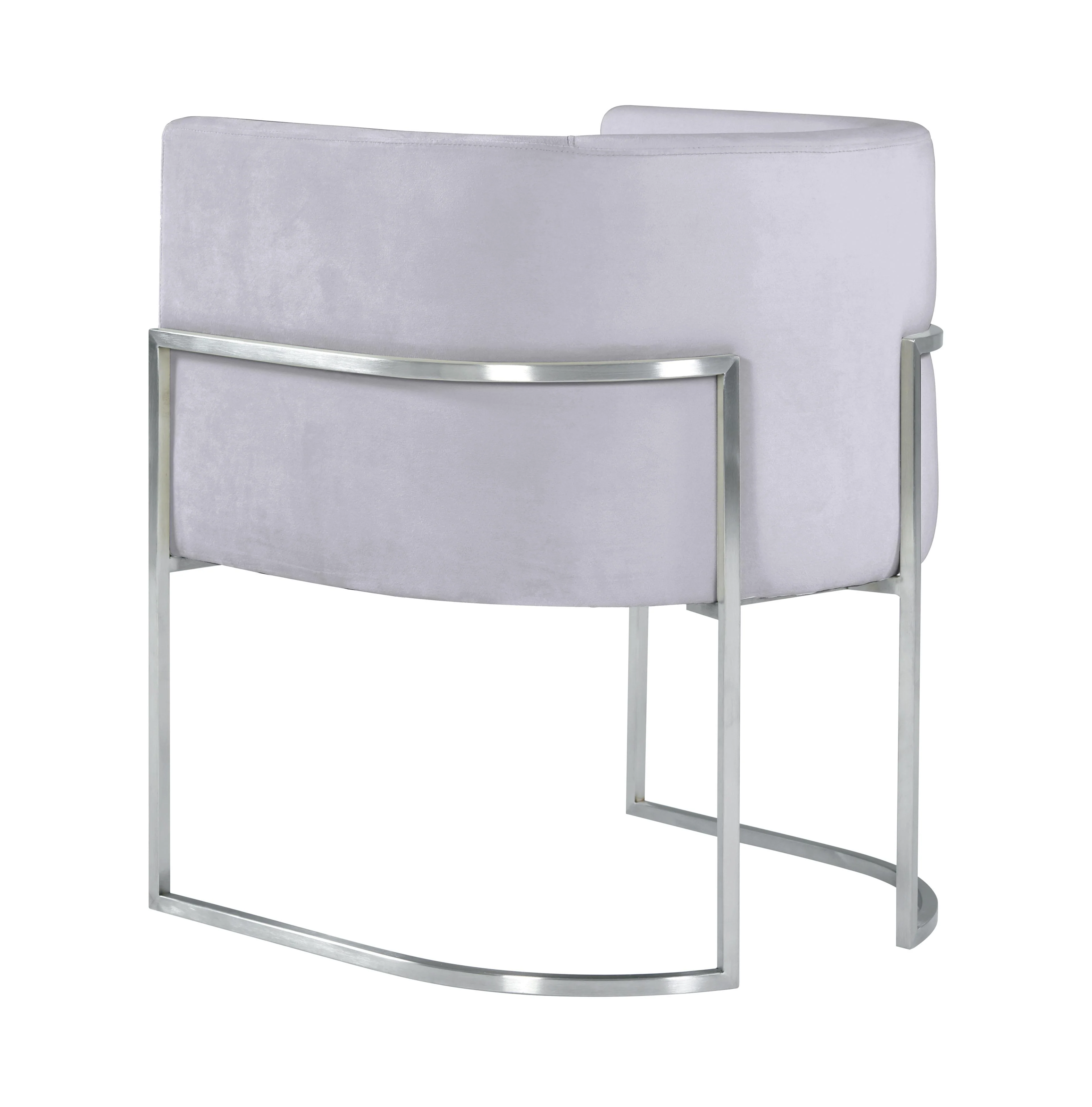 Giselle Performance Velvet Dining Chair with Silver Base - Image 4
