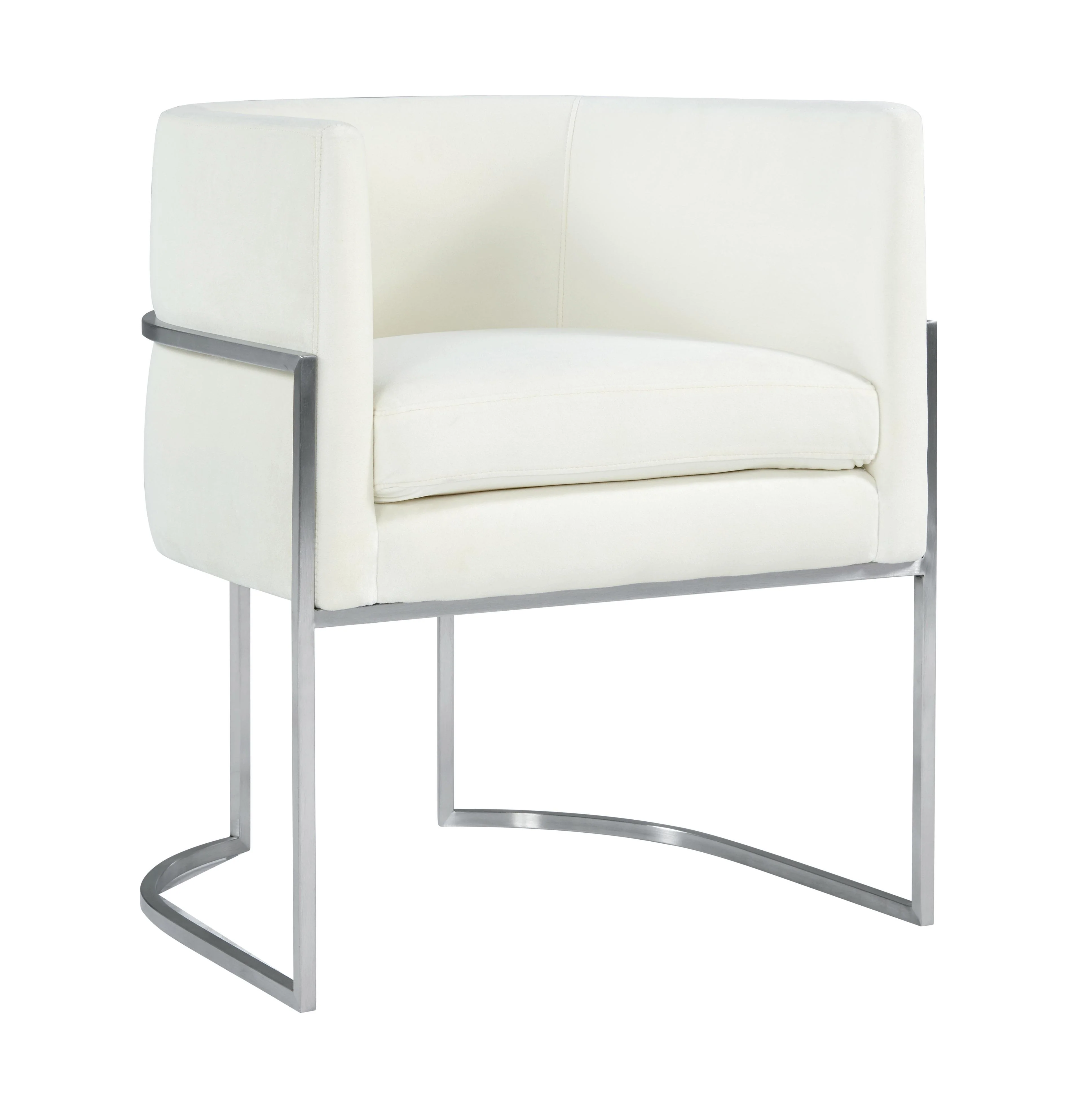 Giselle Performance Velvet Dining Chair with Silver Base - Image 7