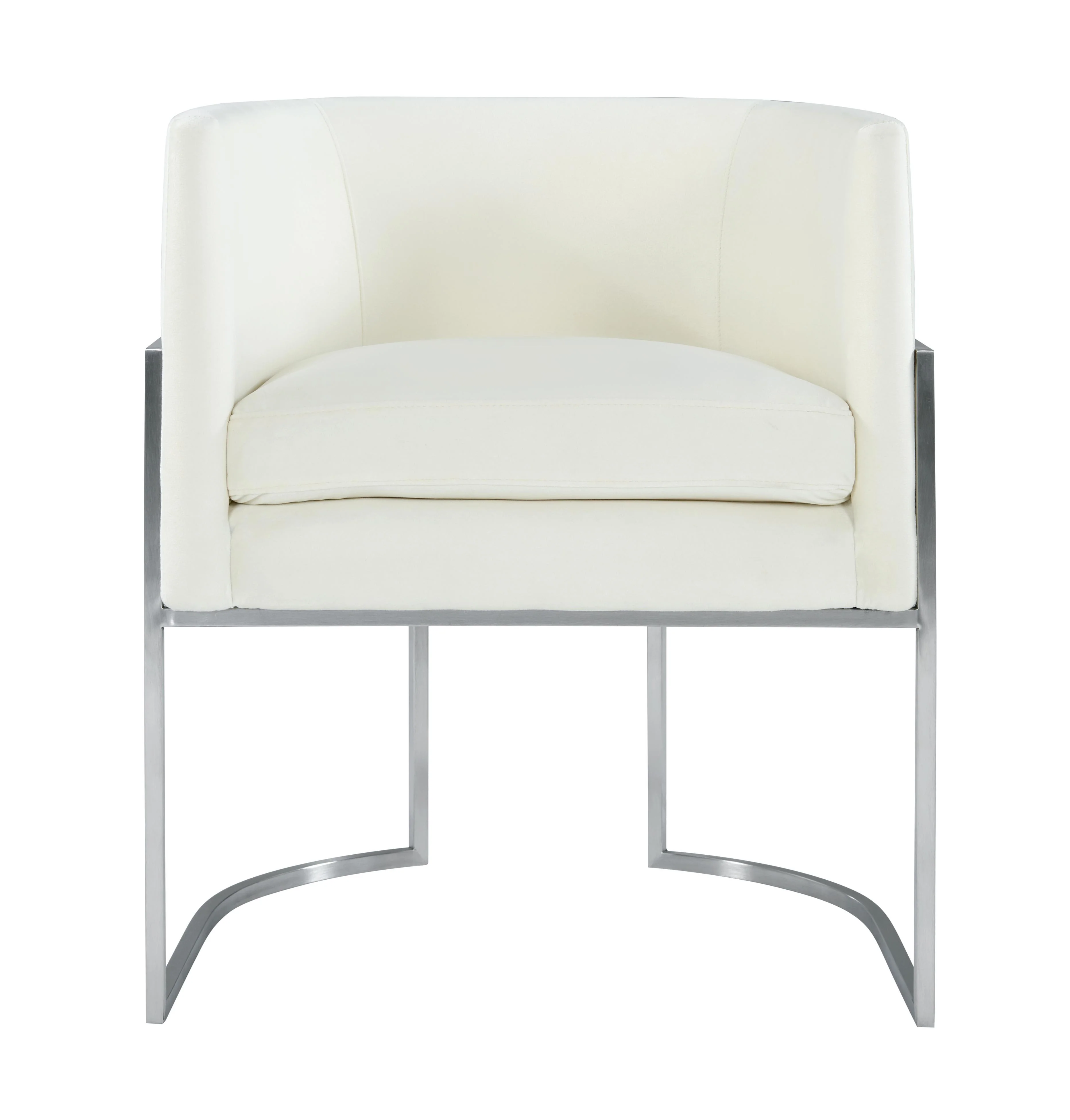 Giselle Performance Velvet Dining Chair with Silver Base - Image 9