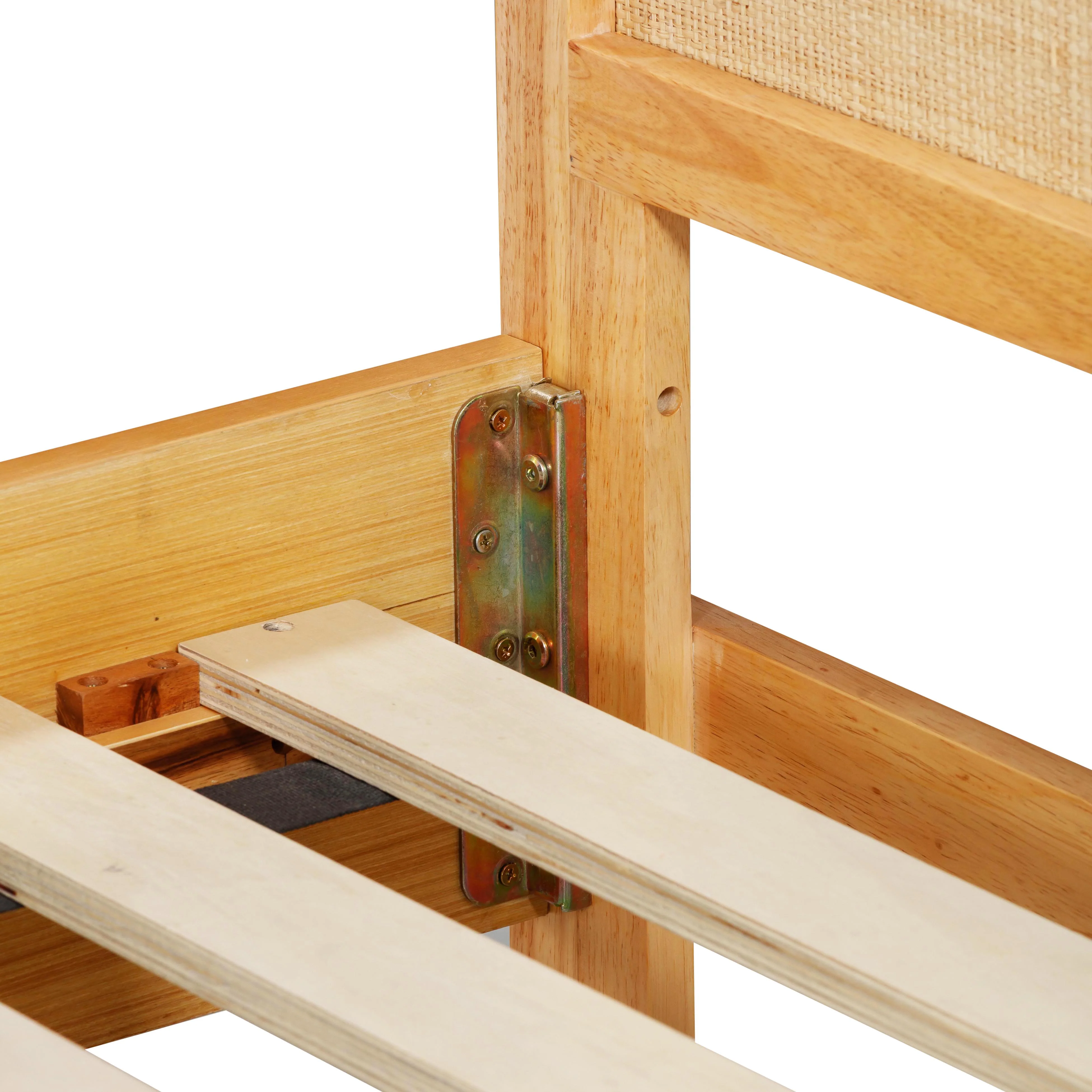 Grappa Natural Wood & Raffia Bed - Image 13