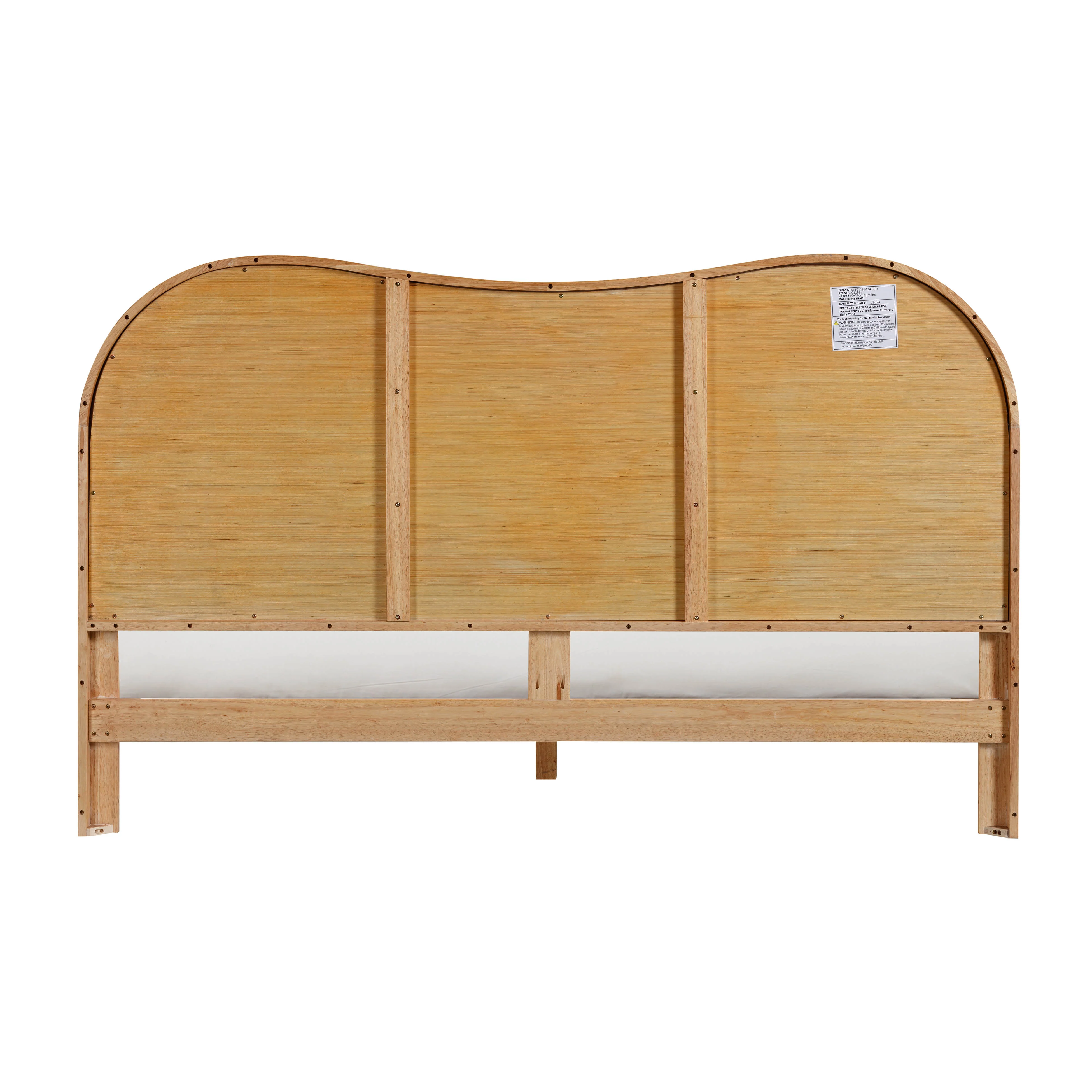 Grappa Natural Wood & Raffia Bed - Image 14