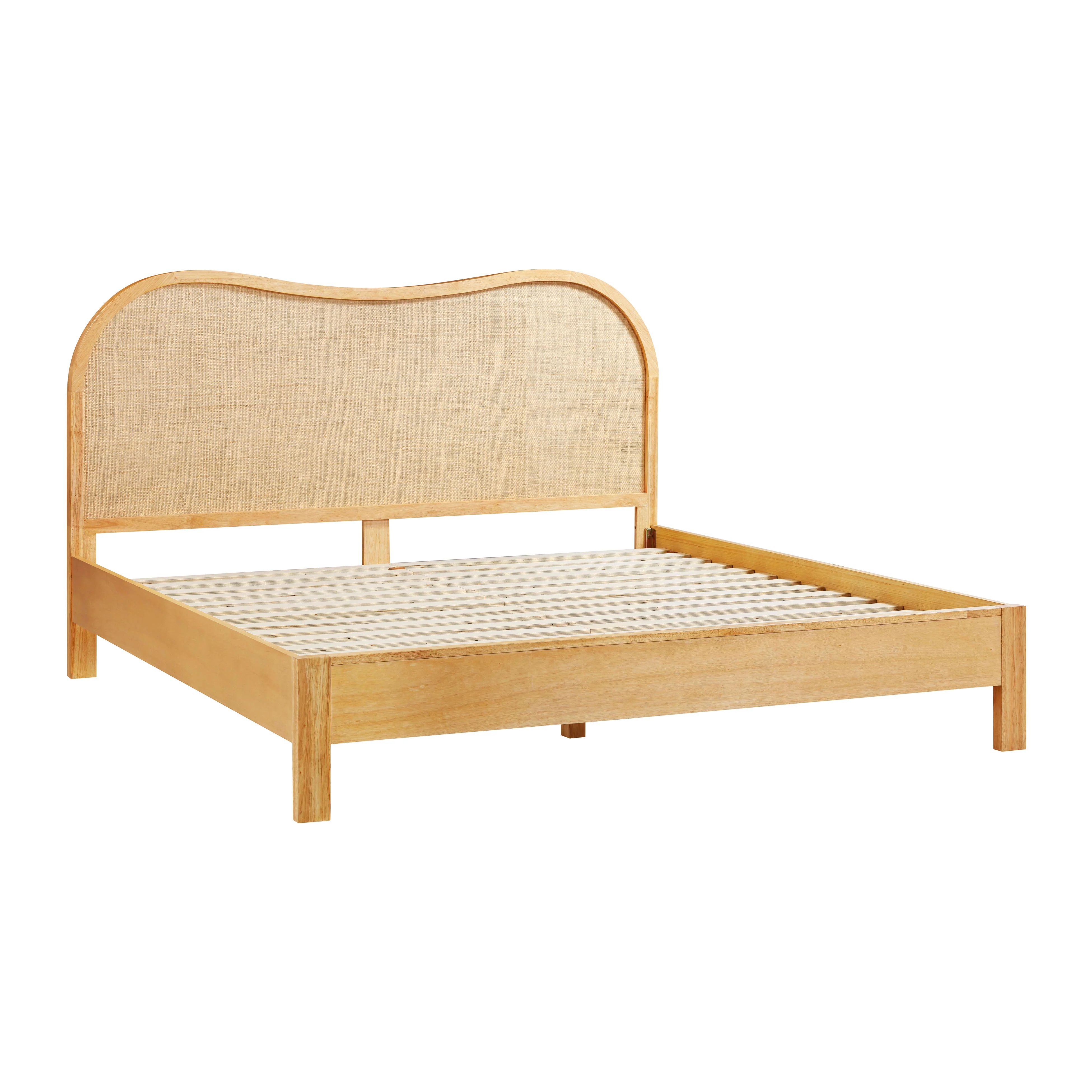 Grappa Natural Wood & Raffia Bed - Image 15