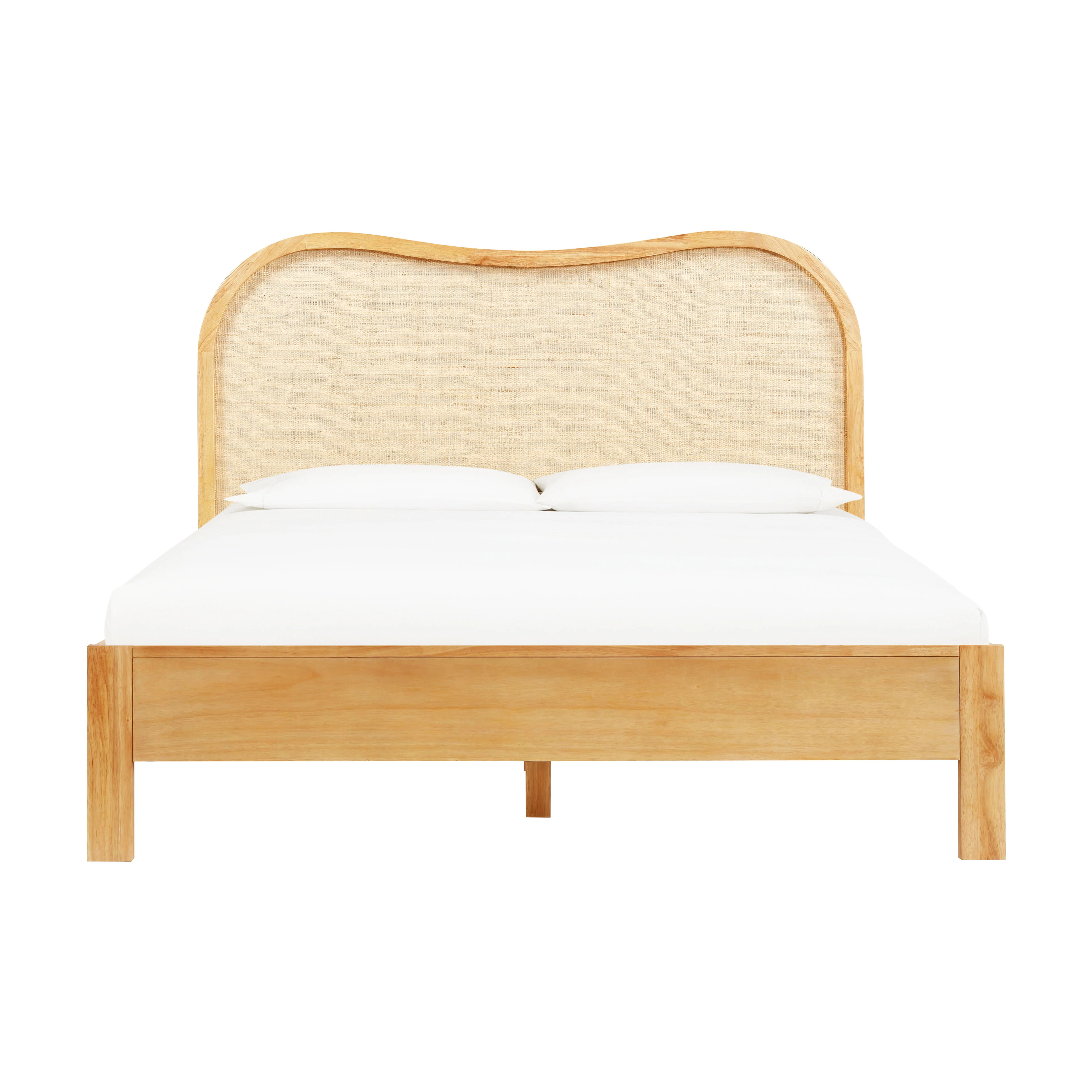 Grappa Natural Wood & Raffia Bed - Image 3