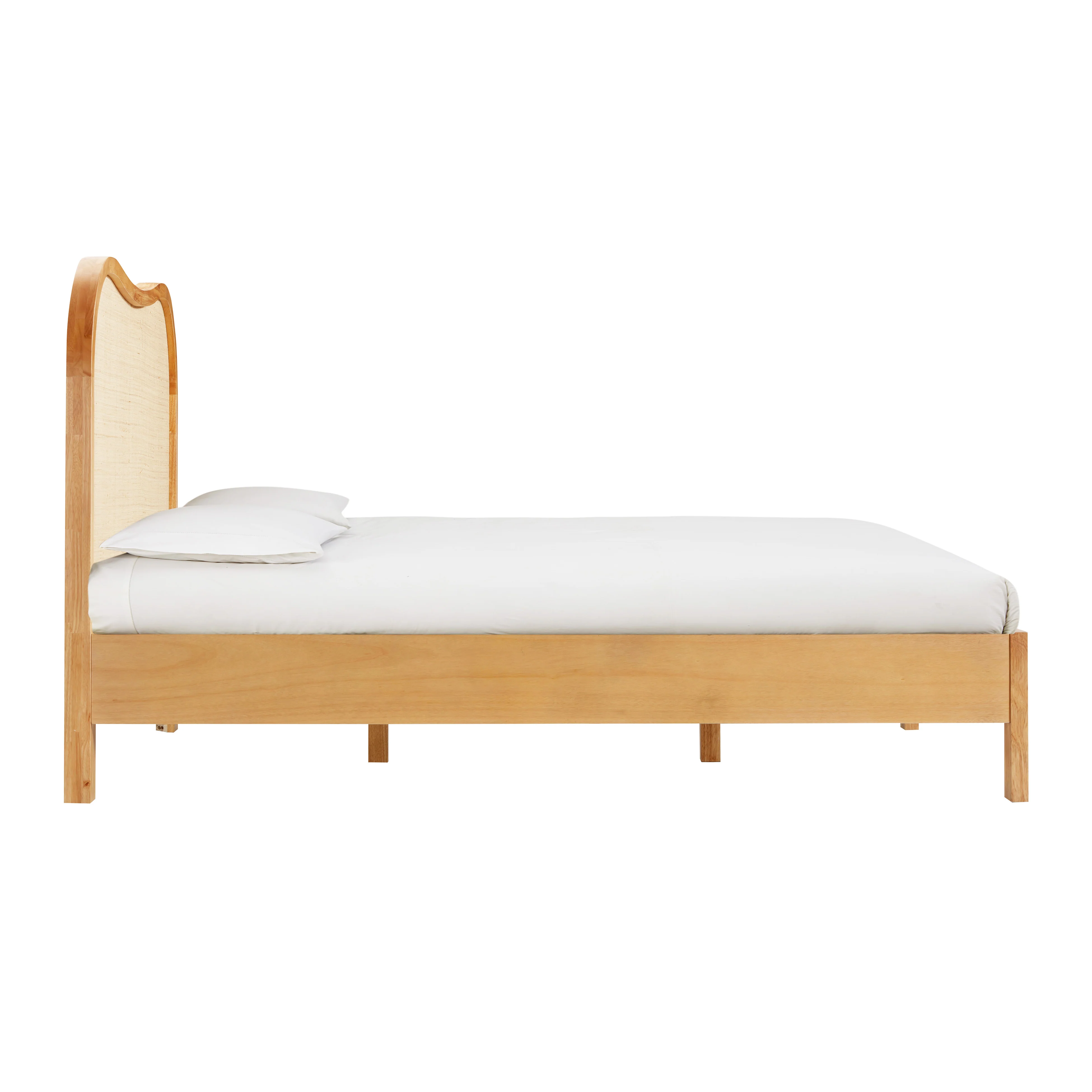 Grappa Natural Wood & Raffia Bed - Image 4