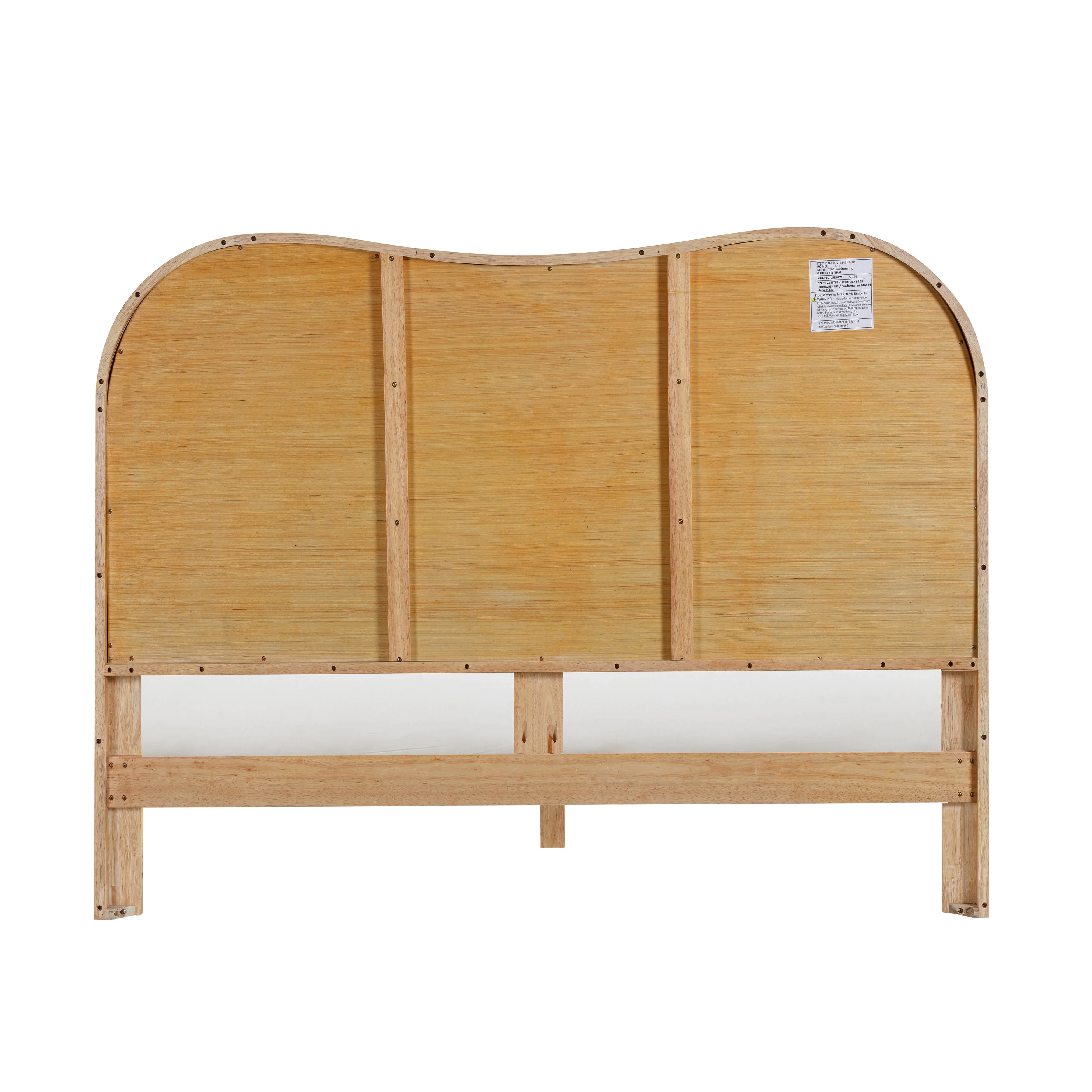 Grappa Natural Wood & Raffia Bed - Image 6