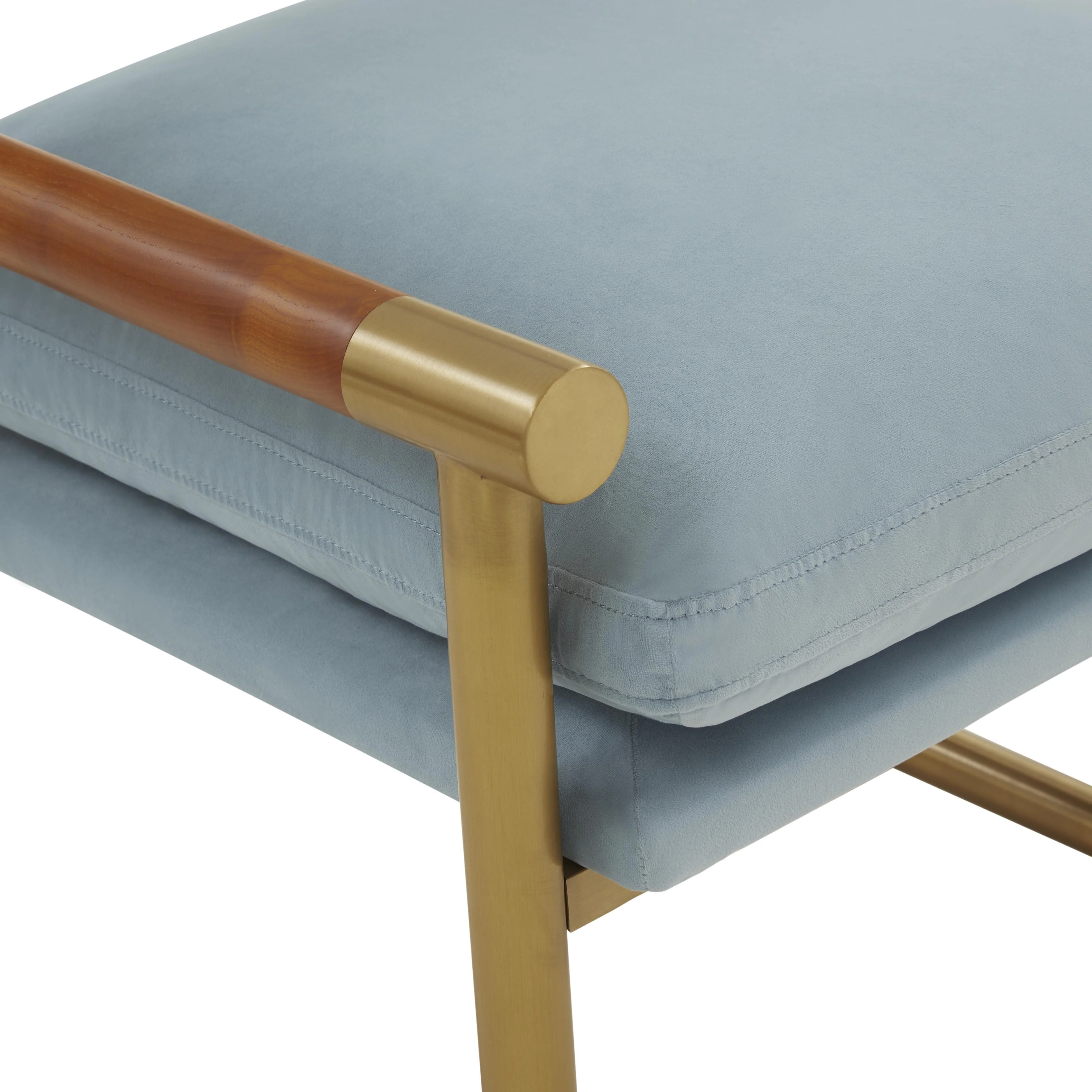 Harlow Rattan and Performance Velvet Accent Chair - Image 11