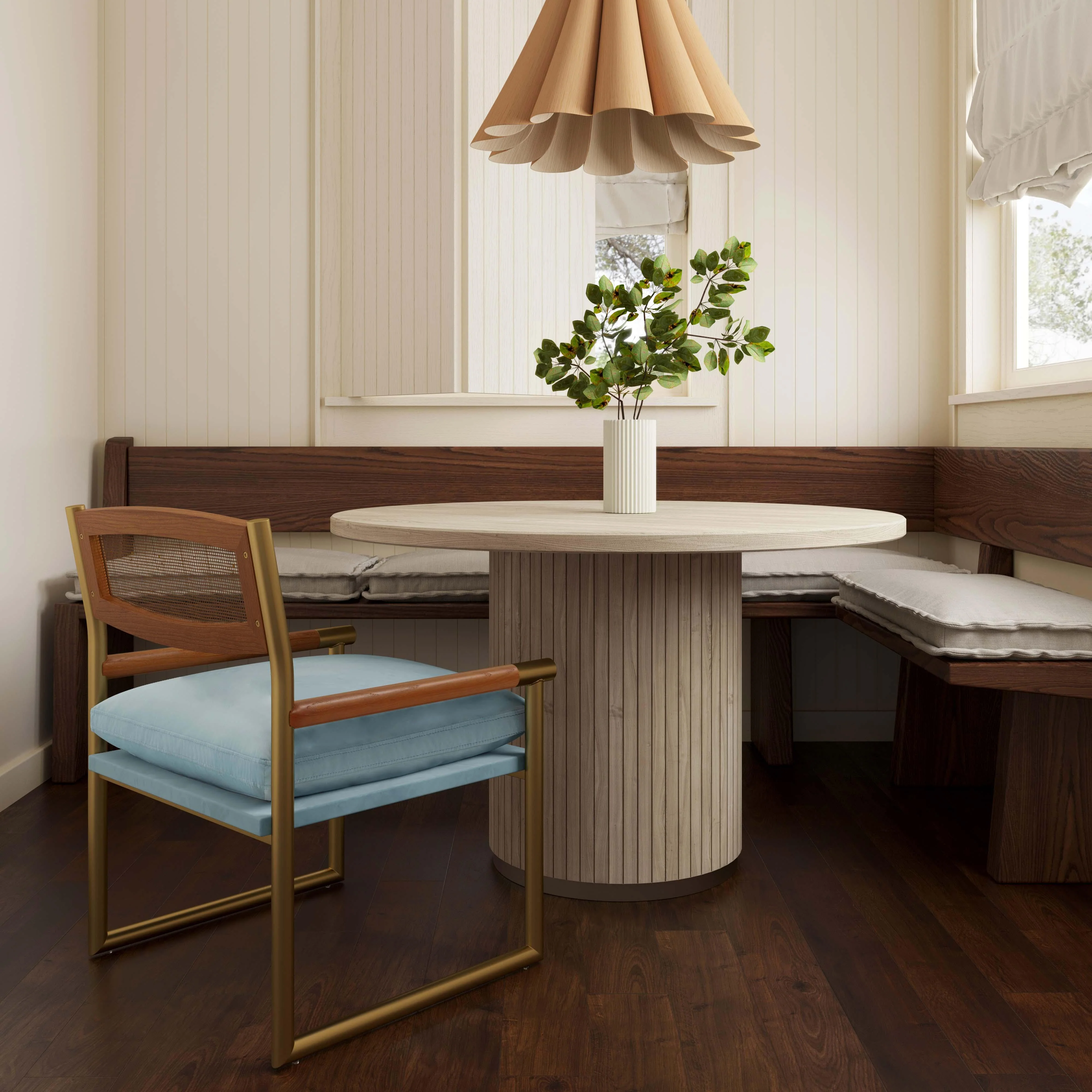 Harlow Rattan and Performance Velvet Accent Chair - Image 8