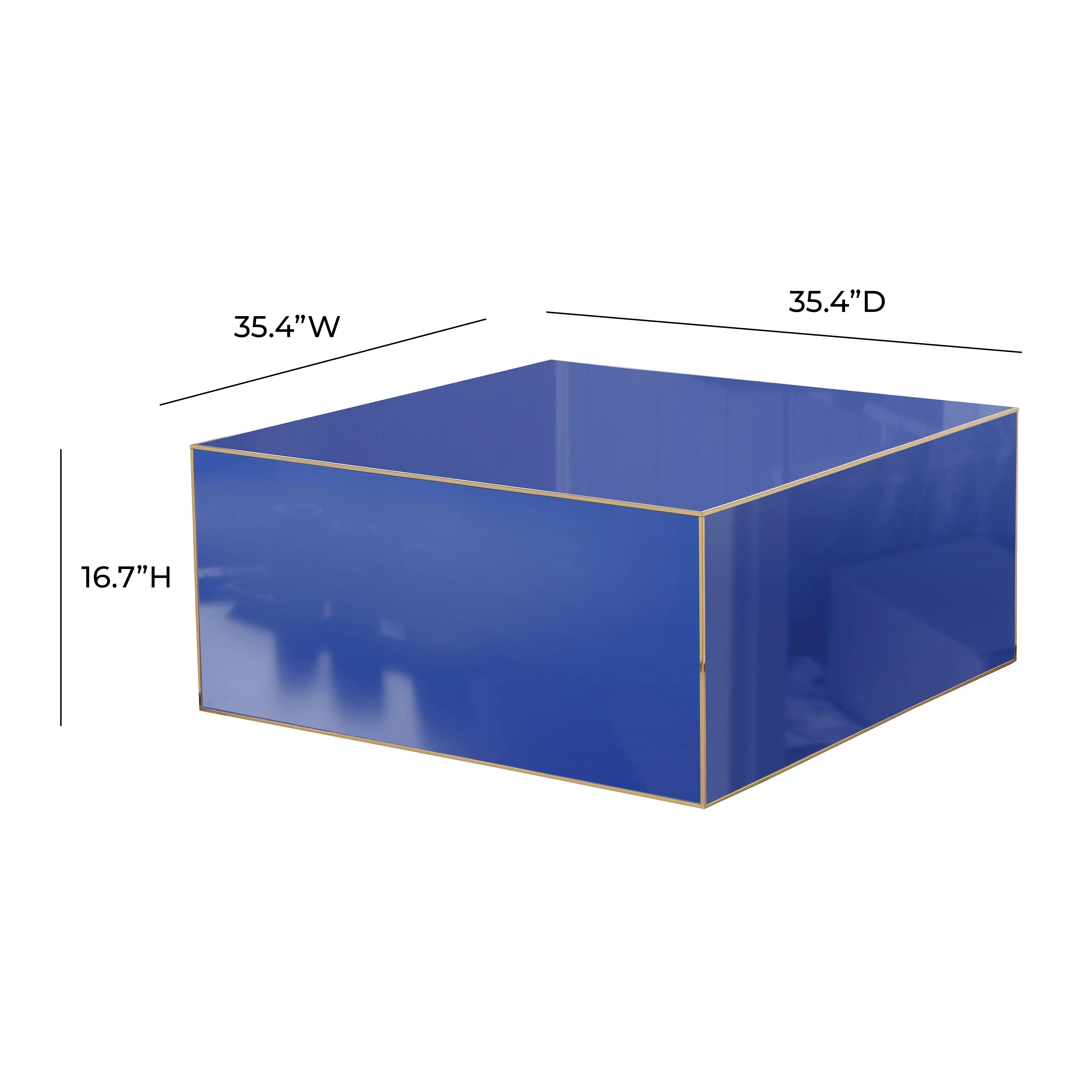 Havana 35" Glass Square Coffee Table - Image 6