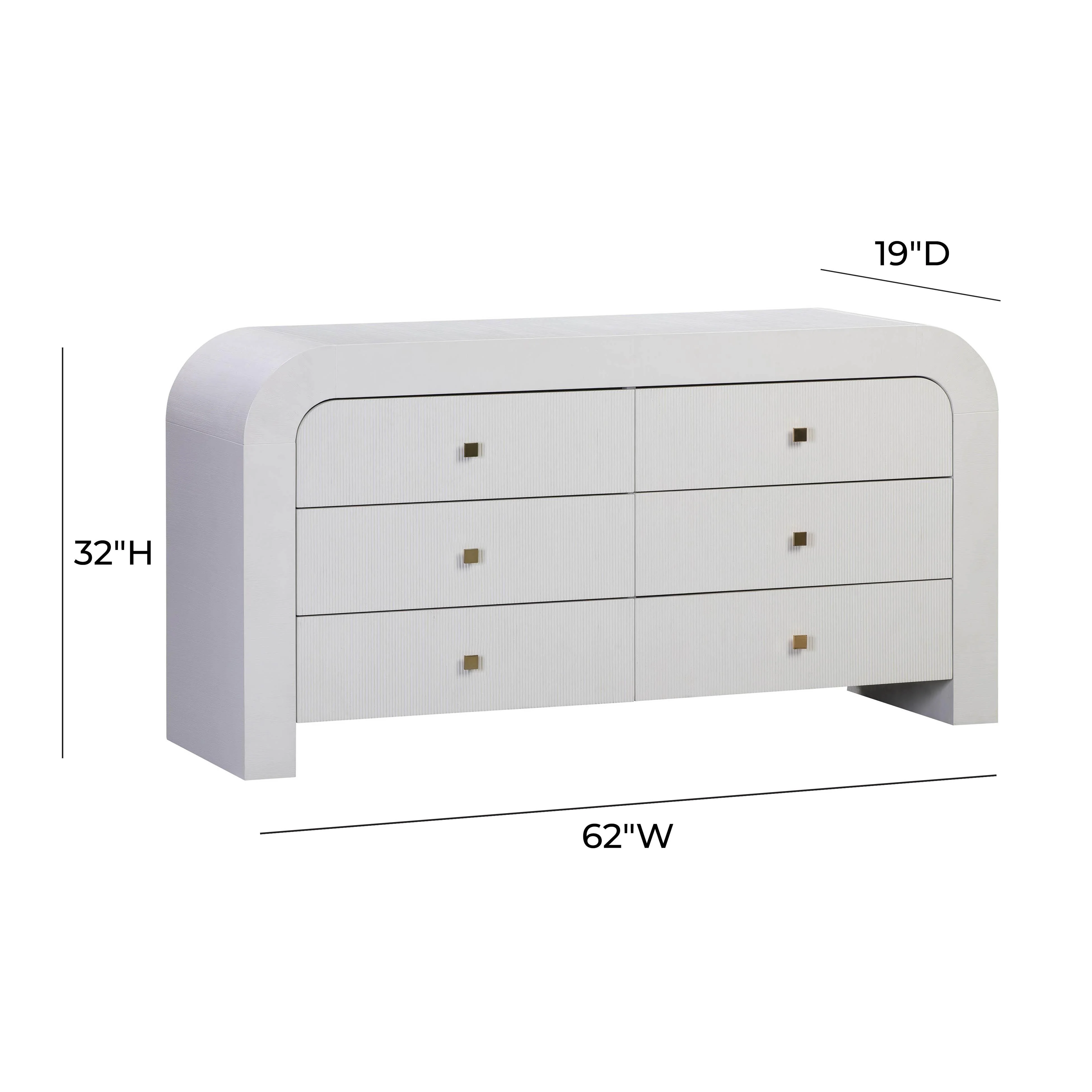 Hump 62" Arched 6-Drawer Dresser - Image 7